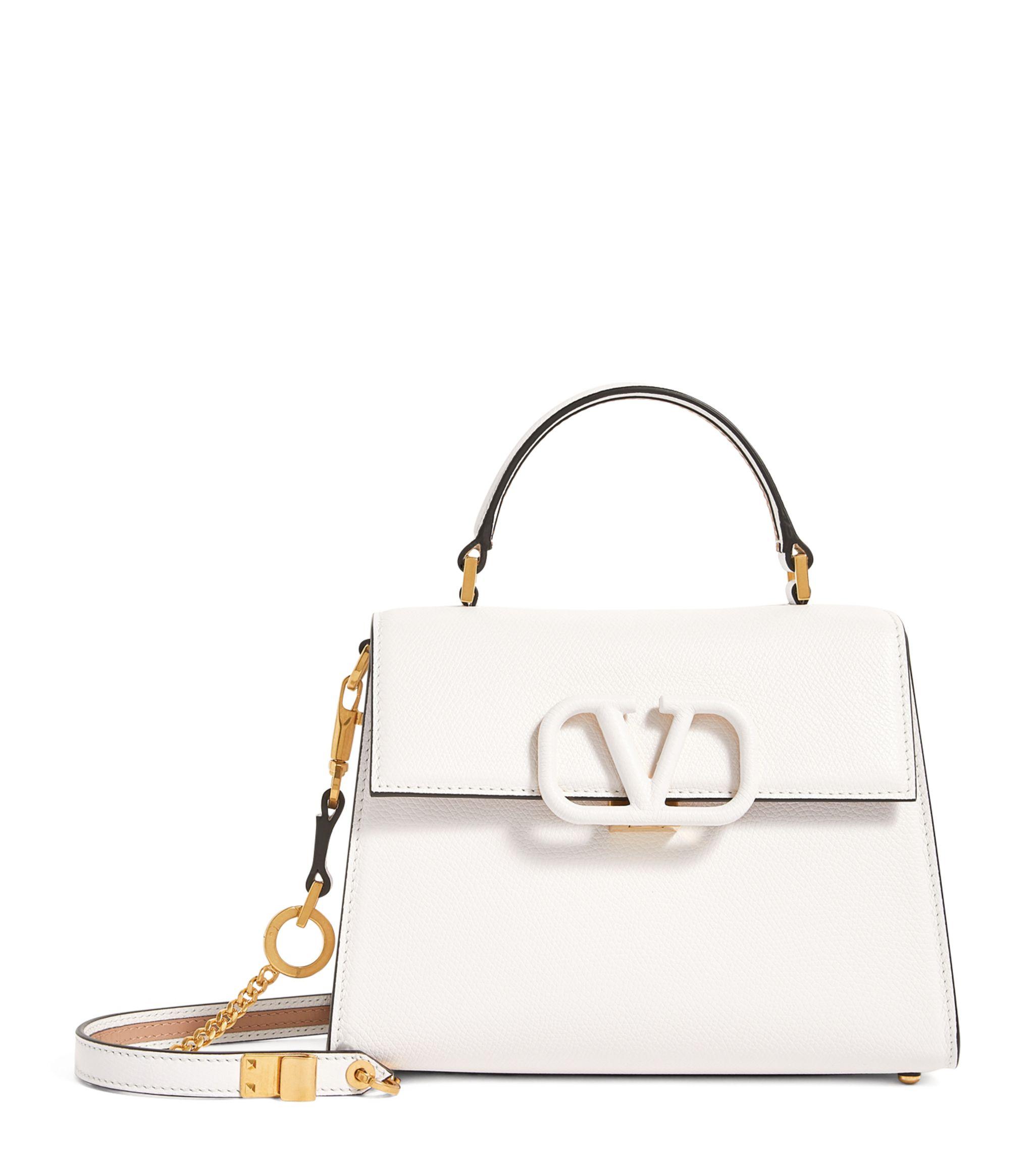 Valentino Leather Garavani Small Vsling Top-handle Bag in White - Lyst