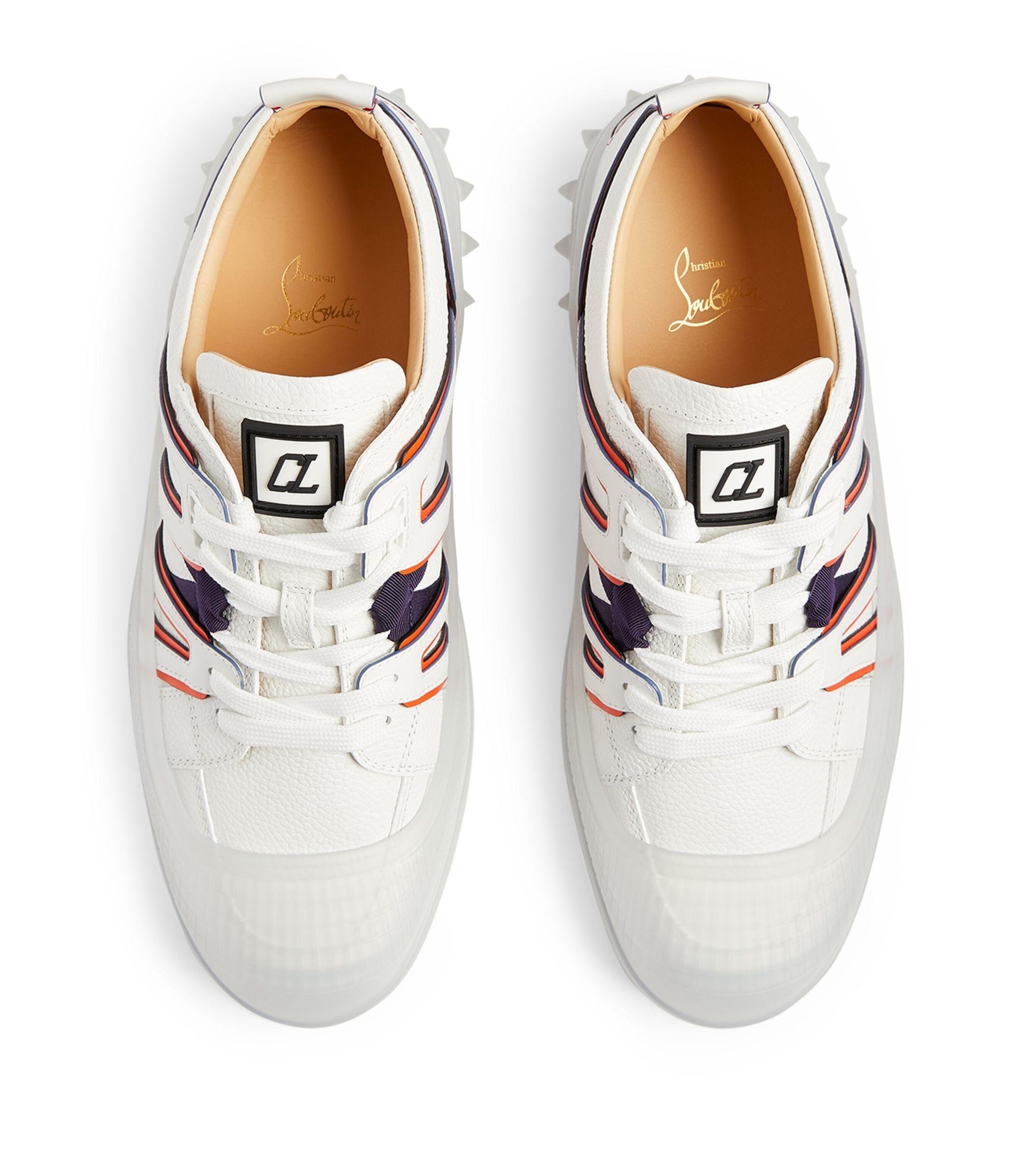 Christian Louboutin Mens Vida Caged High-top Sneakers Size 10 US / 43 EU  White