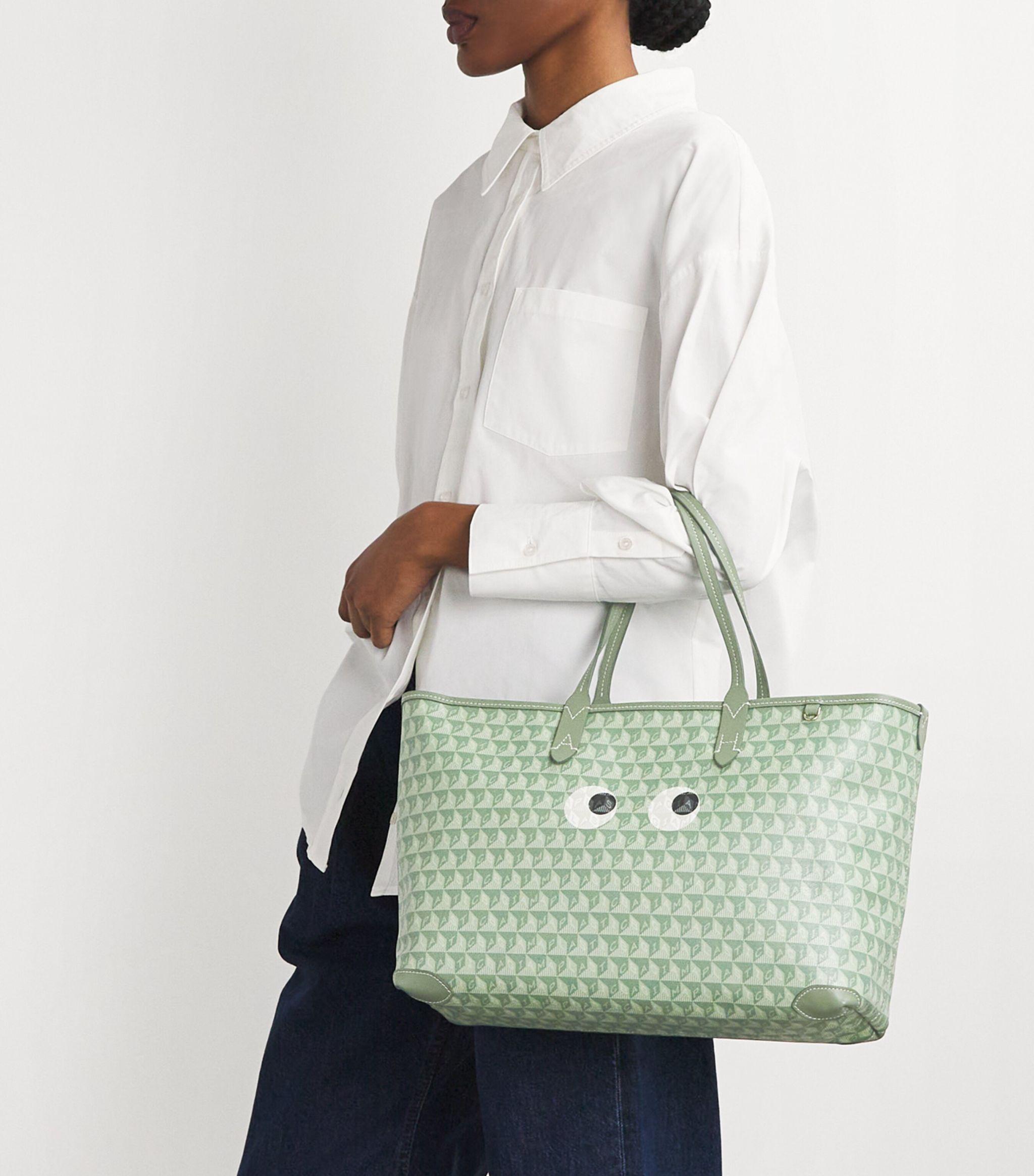 Anya Hindmarch I Am A Plastic Bag Eyes Tote Bag in Green | Lyst