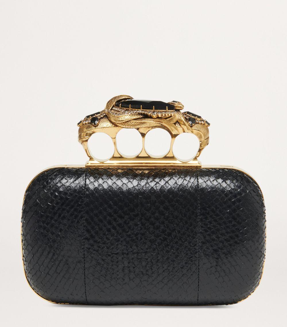 Alexander Mcqueen Brass Knuckle Clutch Leather Bag Alexander