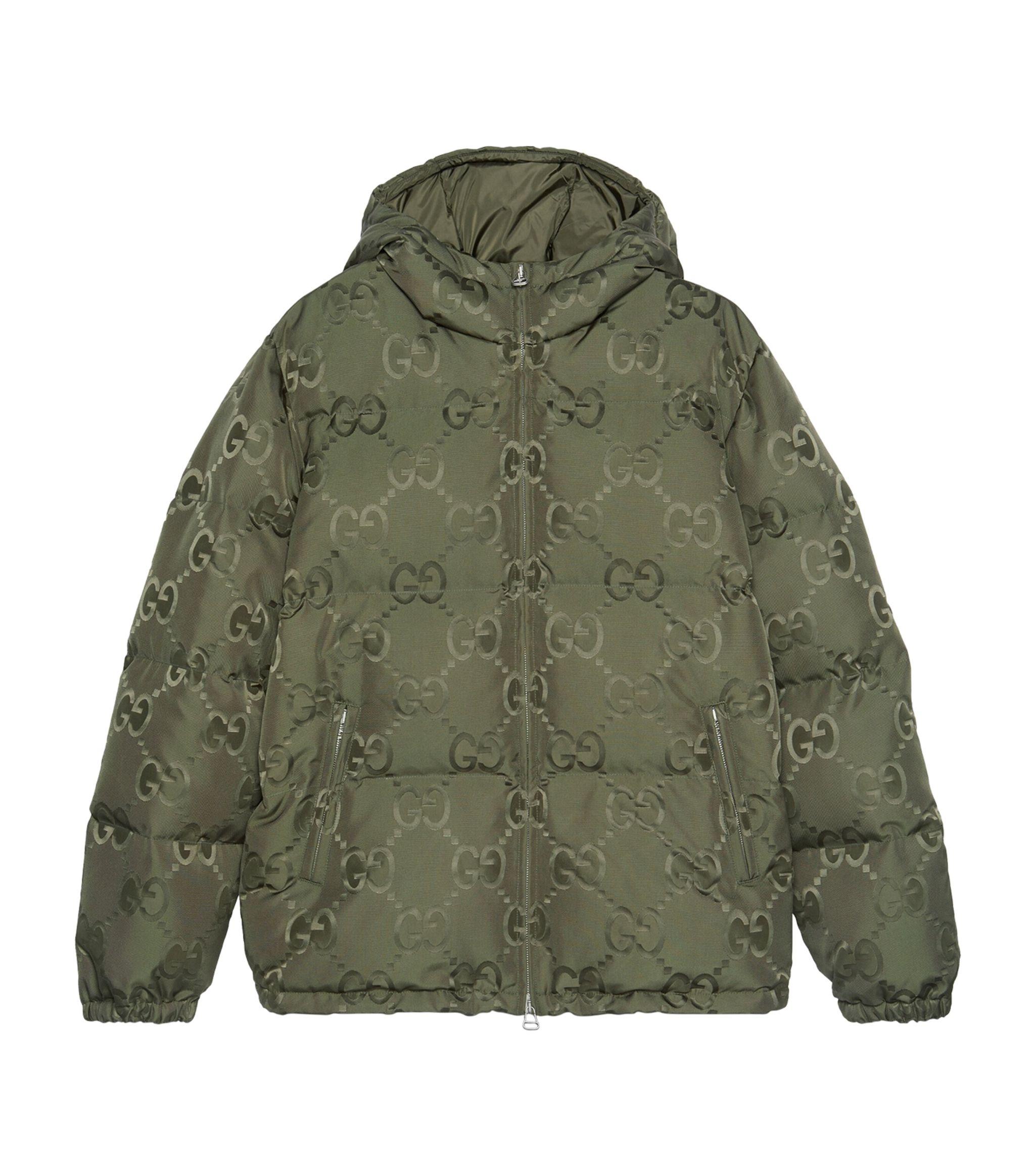 Gucci Goose Down-filled Jumbo GG Jacket in Green for Men | Lyst Canada