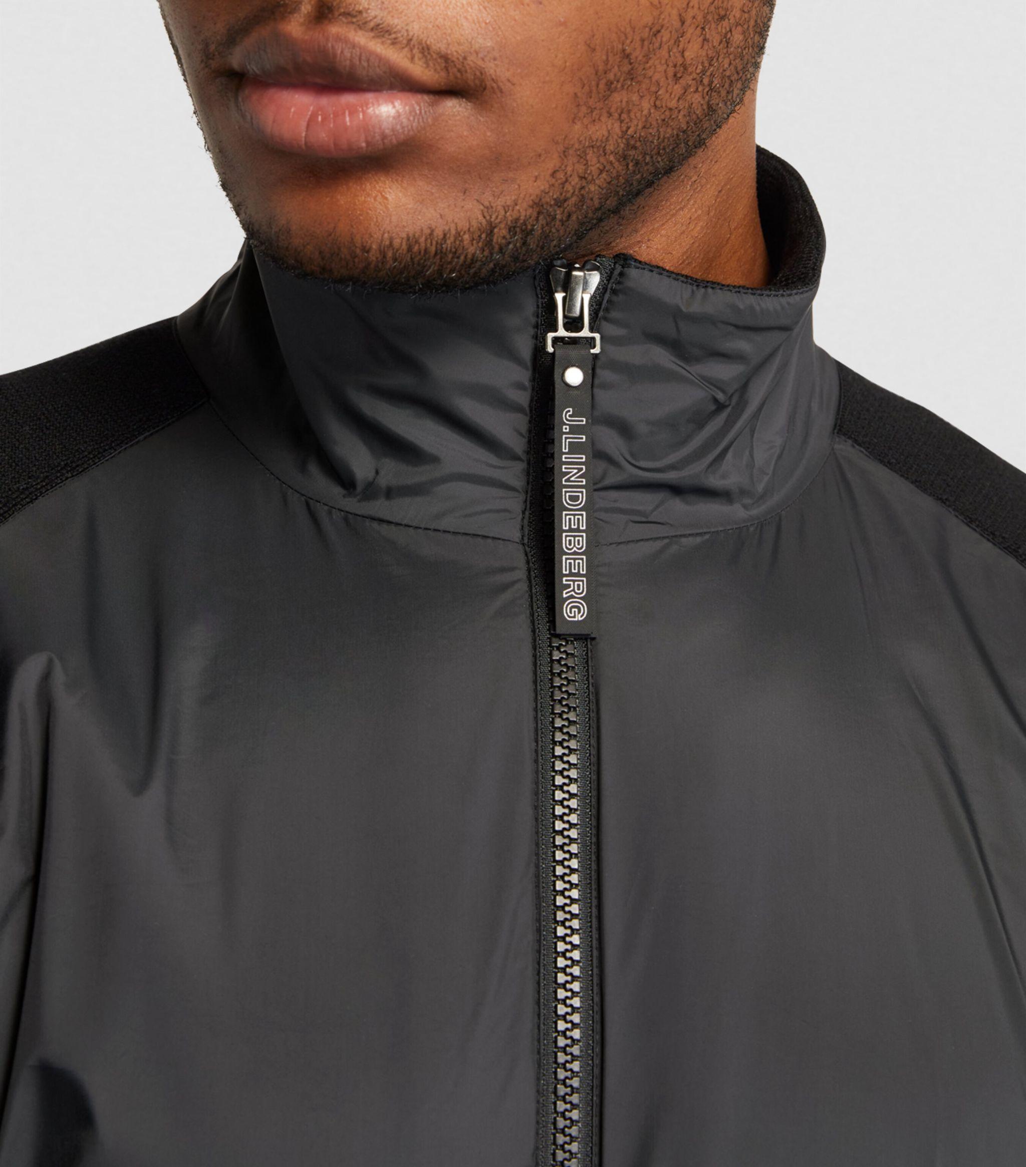 J.Lindeberg Hybrid Zip-up Jacket in Black for Men | Lyst
