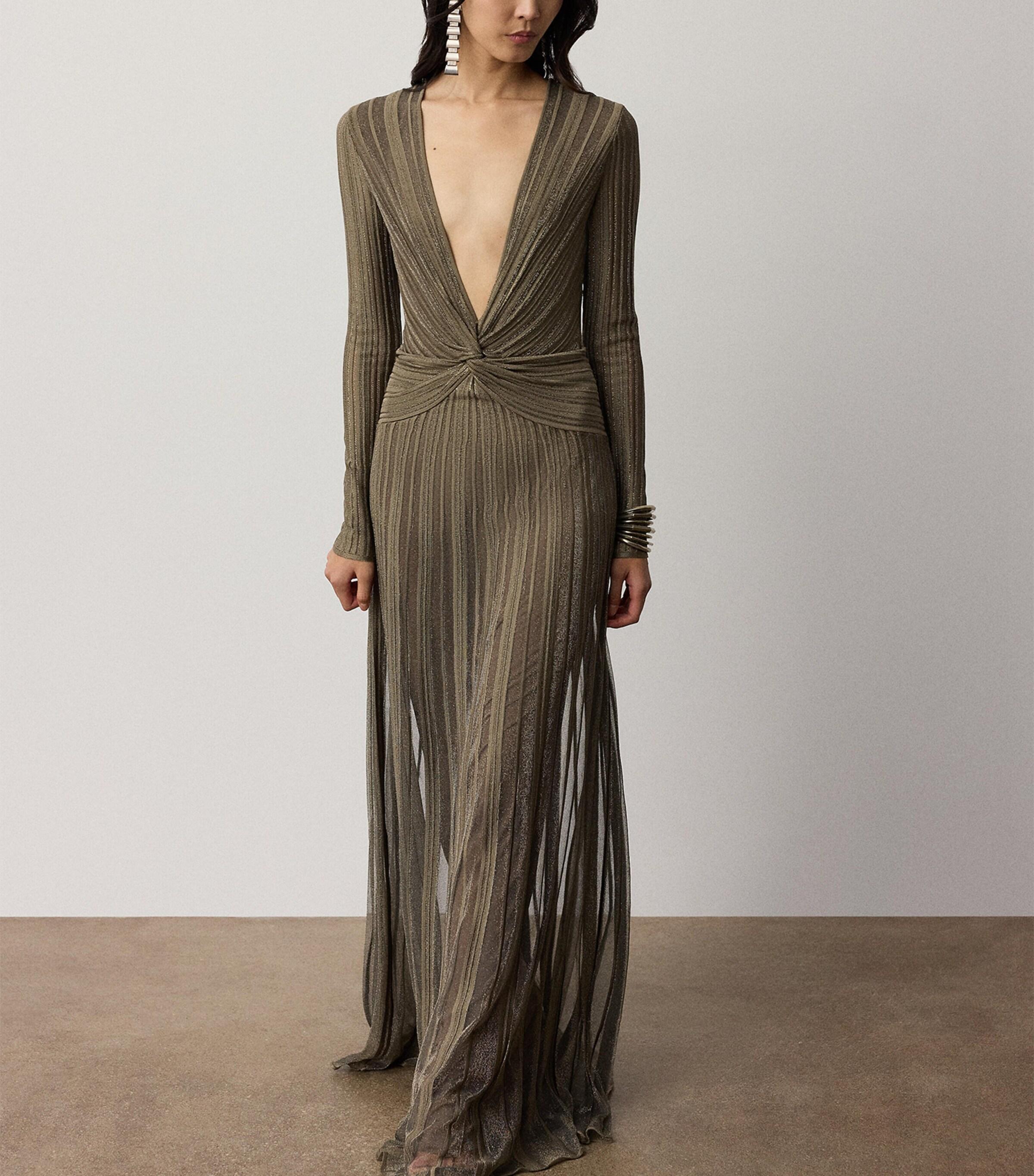 ralph lauren long dresses Ralph Lauren Rib Knit & Crepe Off The Shoulder Gown - Black