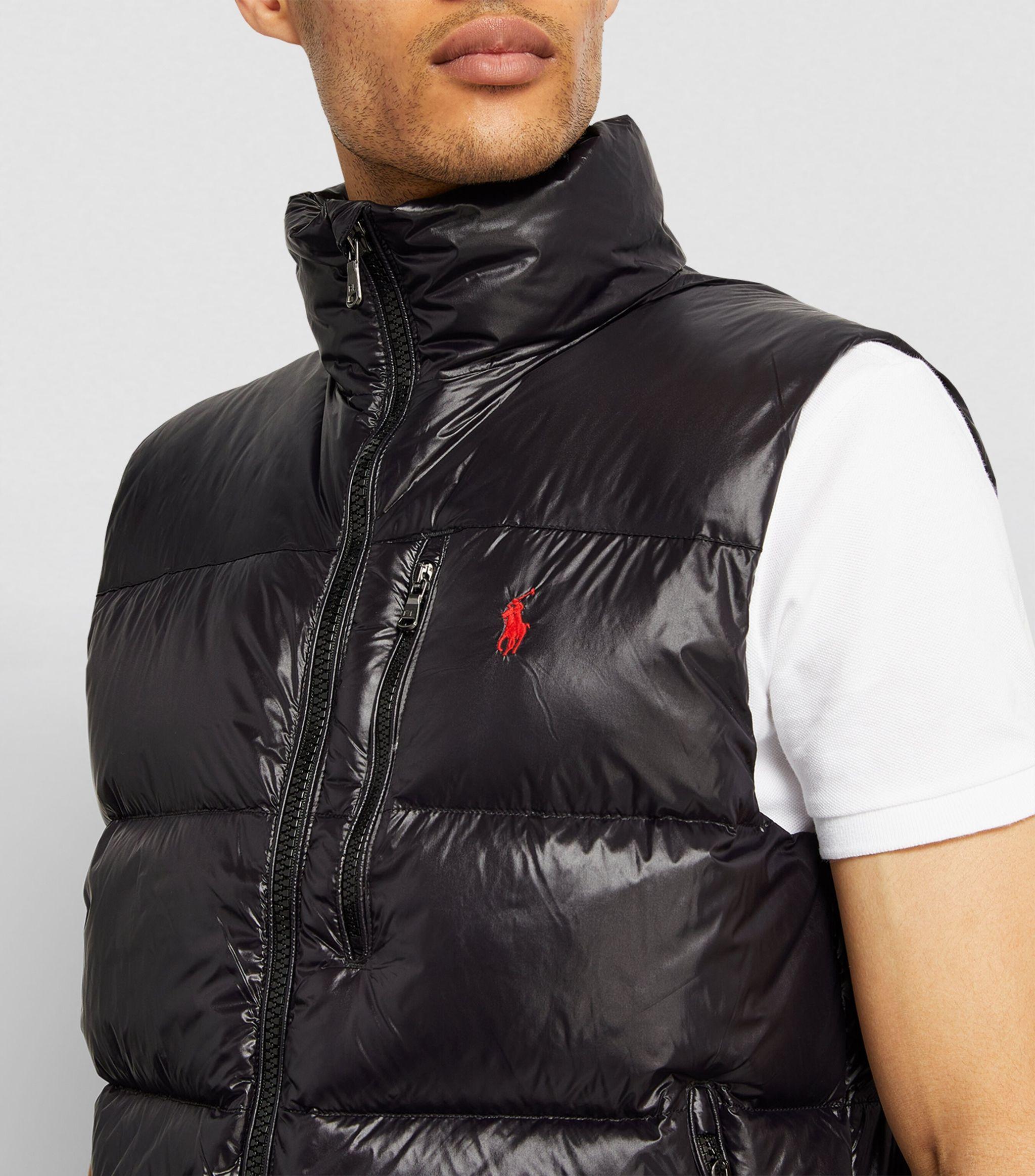 Polo Ralph Lauren El Cap Gloss Gilet in Black for Men | Lyst