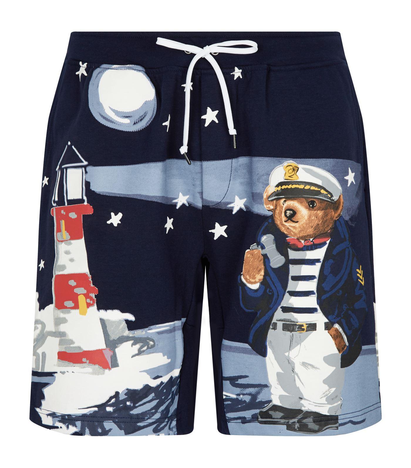 Light Consent Massacre Polo Ralph Lauren Nautical Polo Bear Shorts in Blue for Men | Lyst