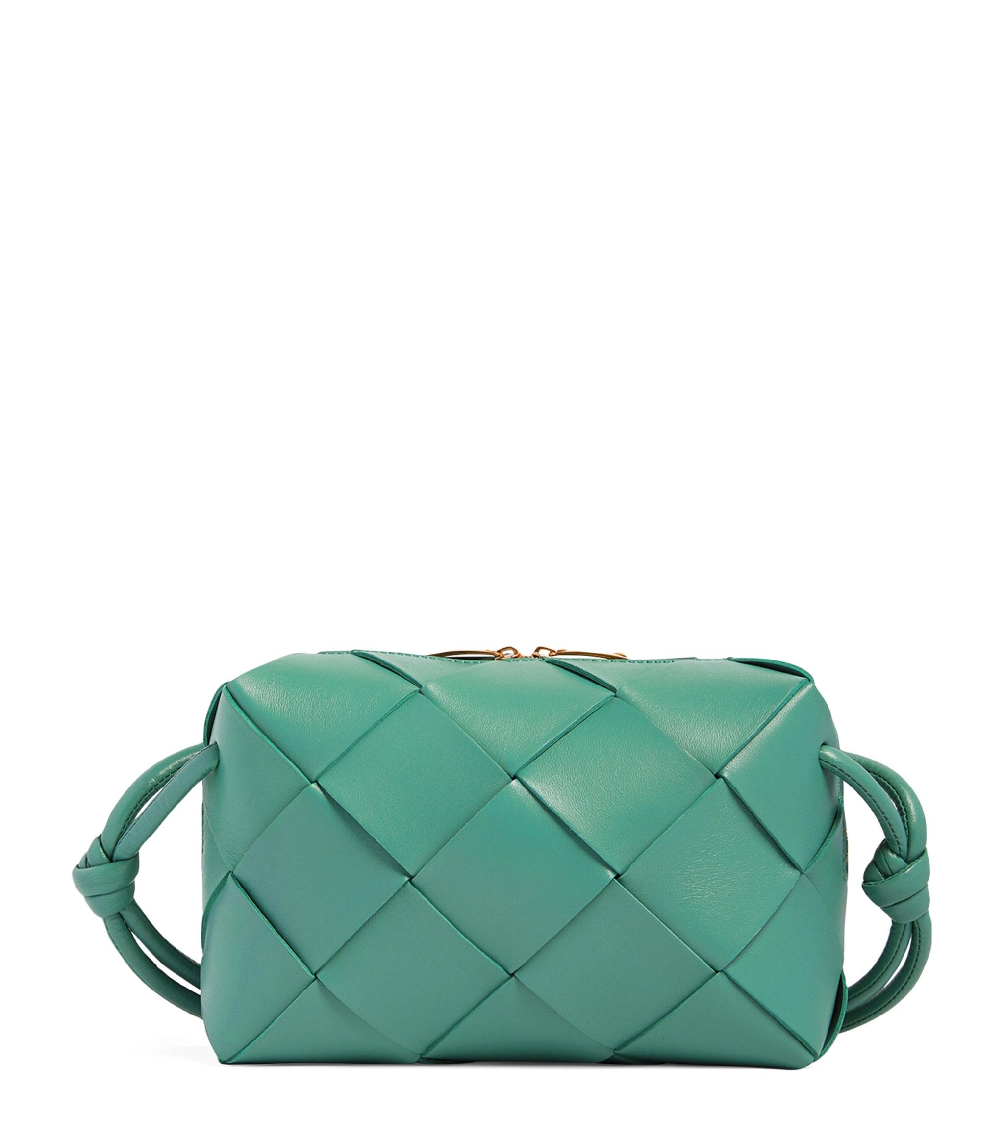 Bottega Small Leather Cassette Camera Bag in Green Lyst