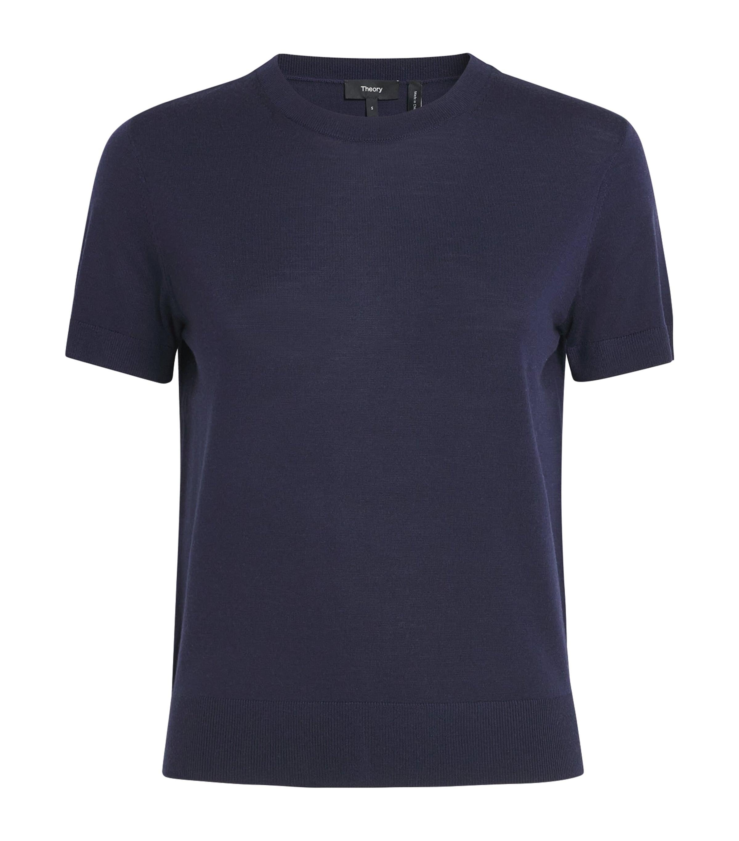 トップス 25AW Theory Regal Wool Relaxed T Jonny Theory Regal Wool Sweater T-Shirt in Blue | Lyst