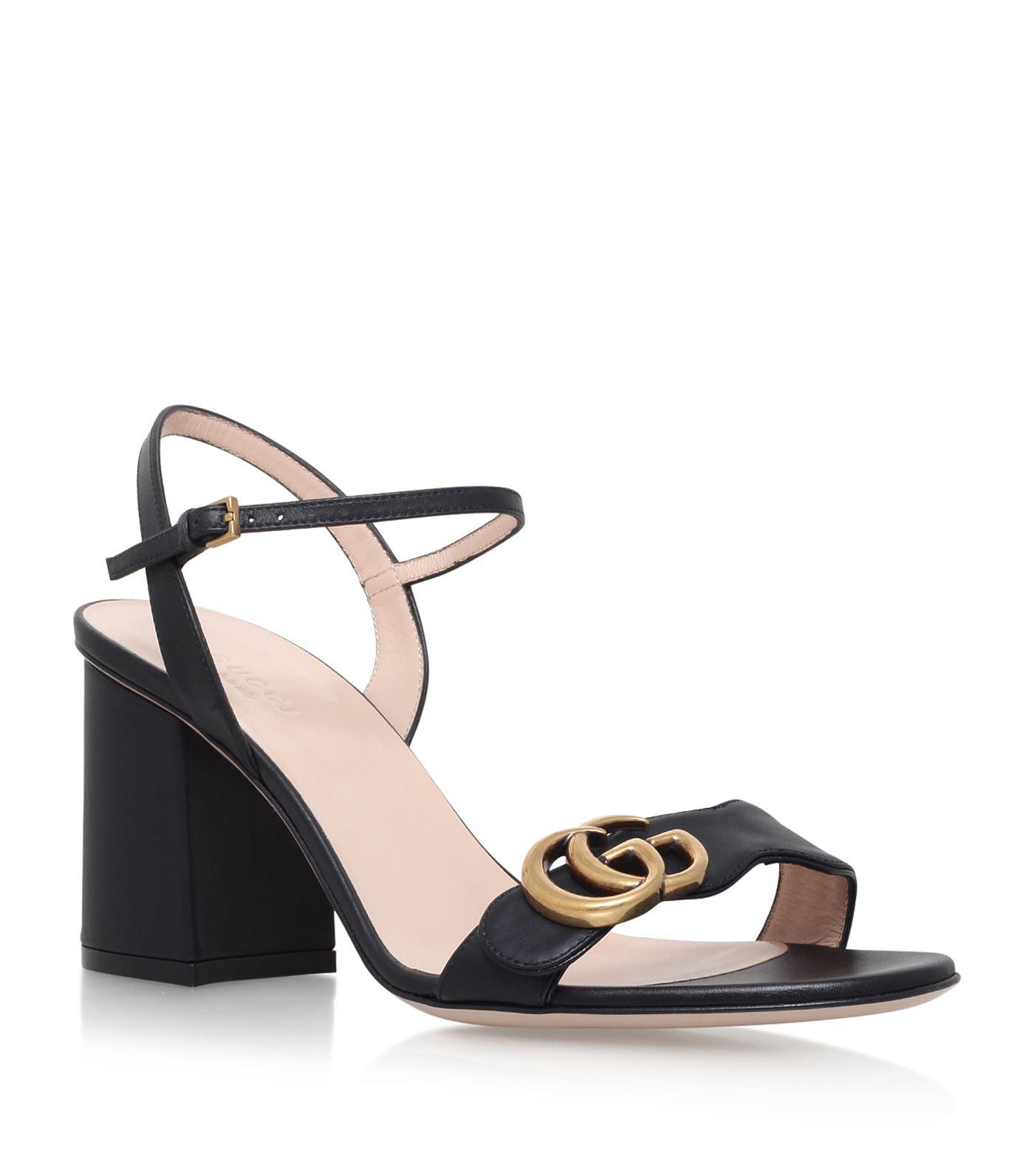 Gucci Leather Marmont Sandals in Black Save 8 Lyst