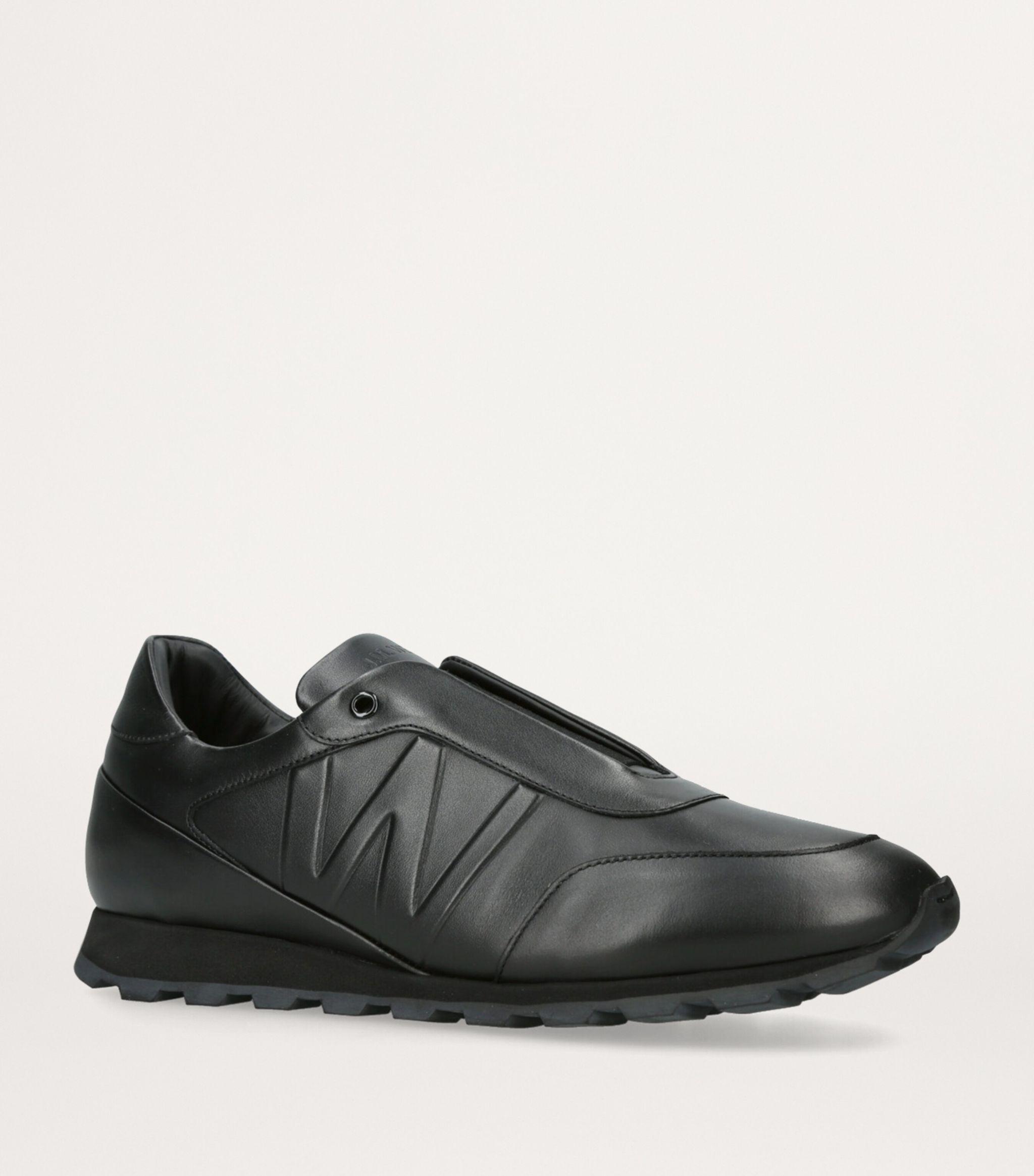 J.M. Weston Leather On My Way Slip-On Sneakers in Black for Men | Lyst