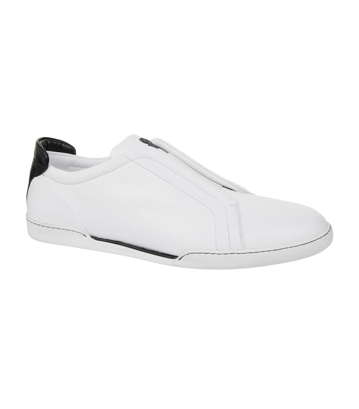 Stefano Ricci Leather Sneakers in White for Men | Lyst