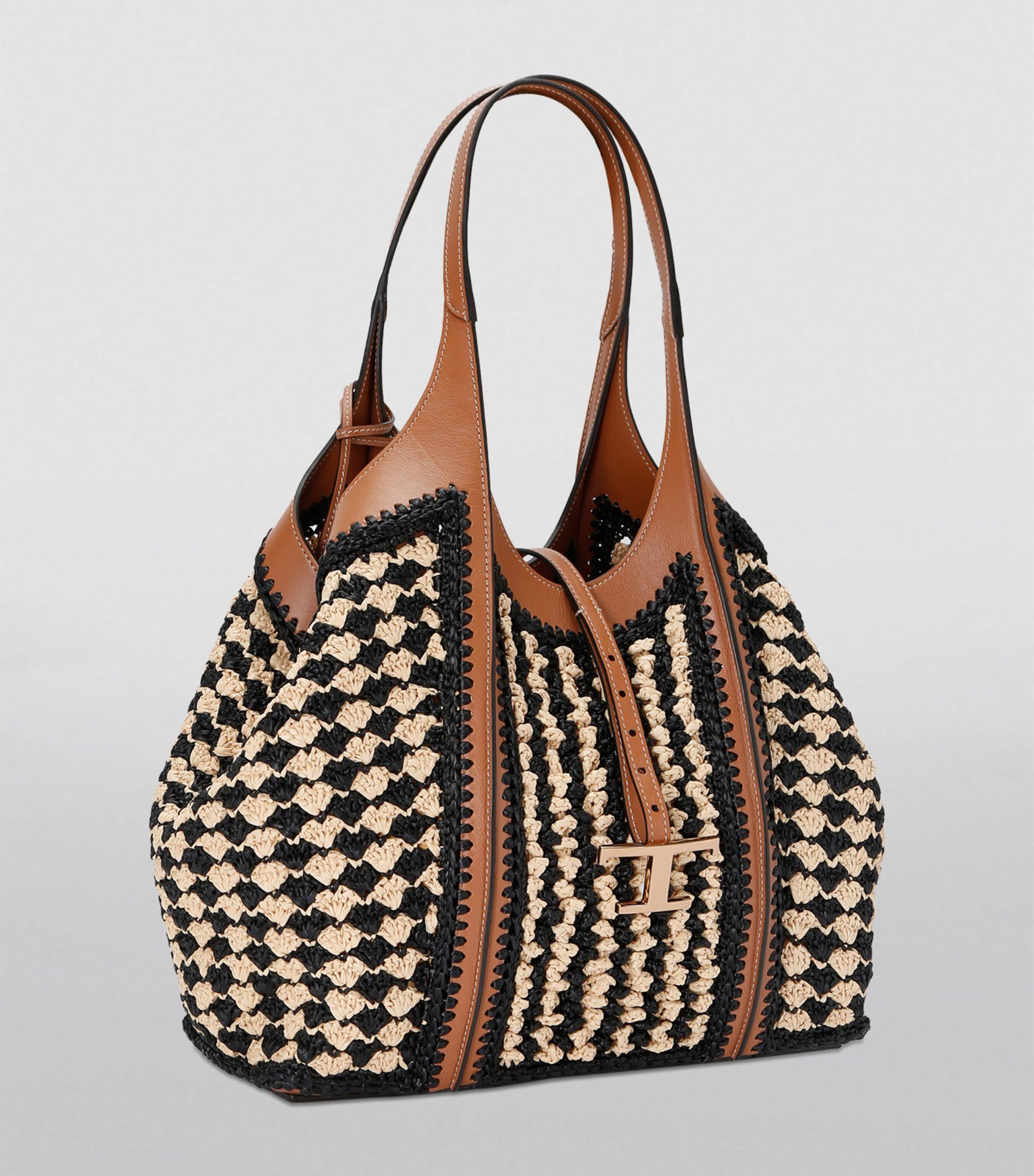 ★TOD'S★トッズ Raffia and Leather スモールバッグ 関税送料込 ☆TOD'S☆トッズ Raffia and Leather スモールバッグ 関税送料込
