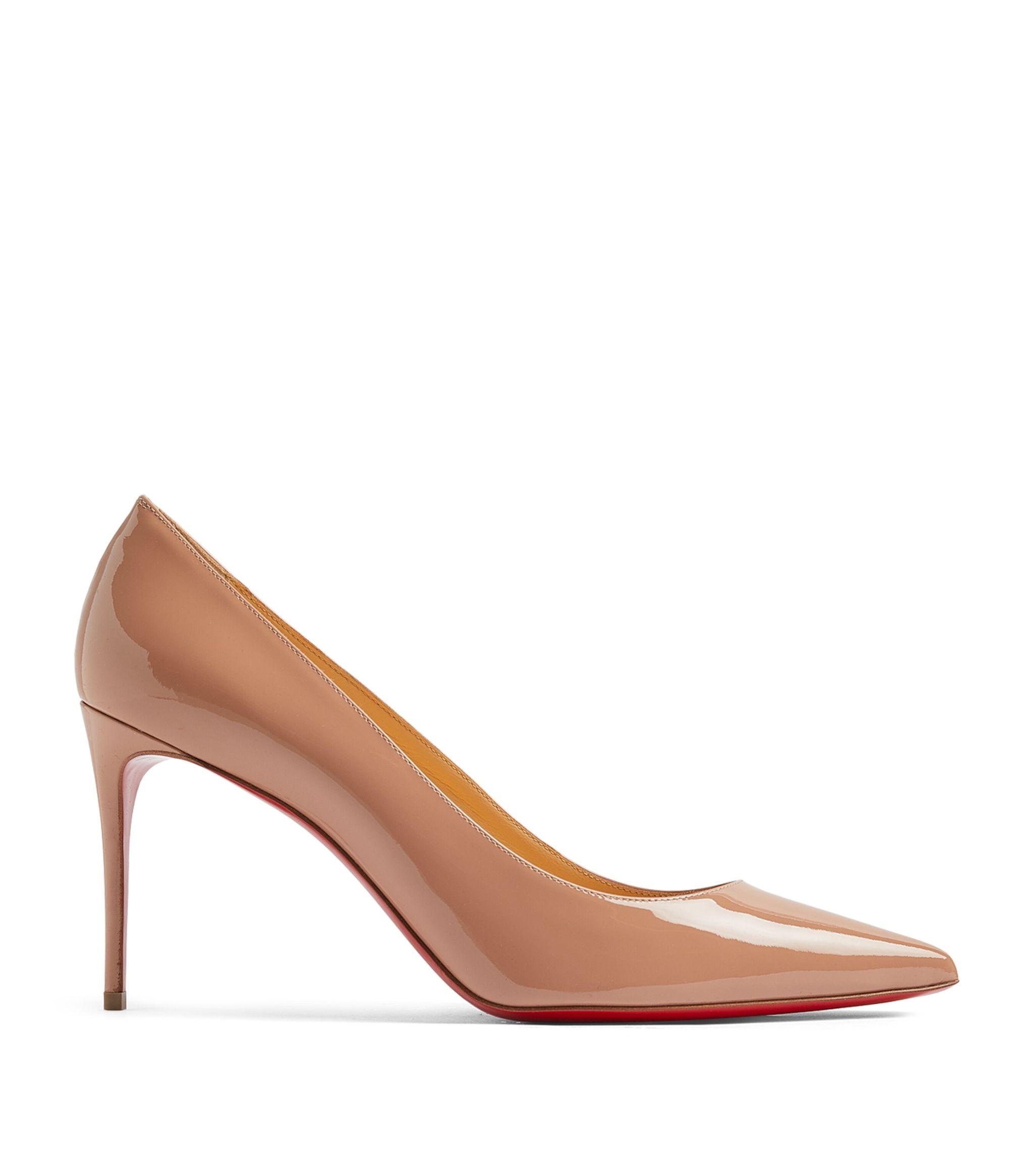patent leather nude pumps