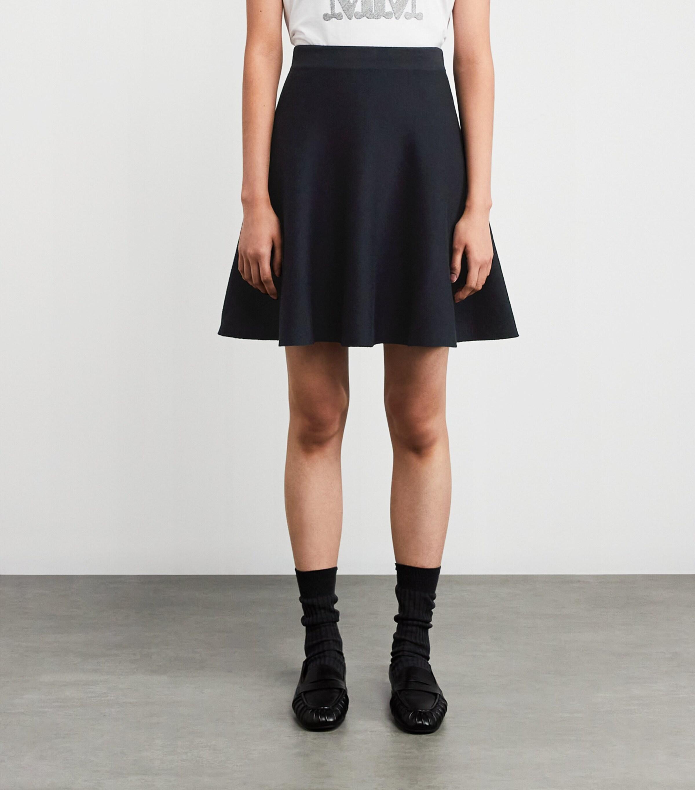 MAX MARA AIDA PANNO MINI SKIRT マックスマーラ エイダ パノ Max Mara Blue Virgin Wool Aida Panno Mini Skirt | ModeSens