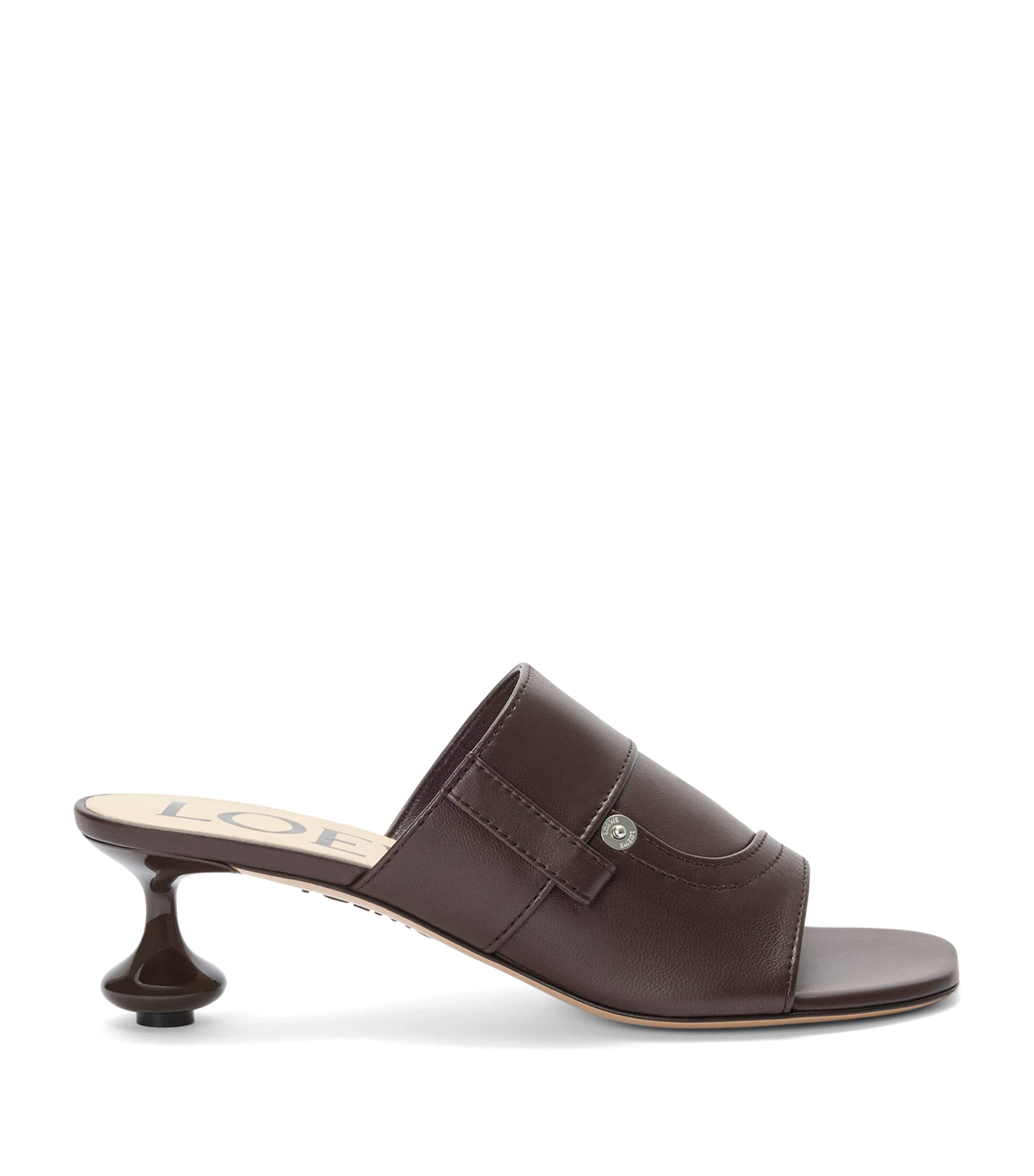 【LOEWE】 Pebble 45 leather mules Pebble 45 leather mules in black - Loewe | Mytheresa