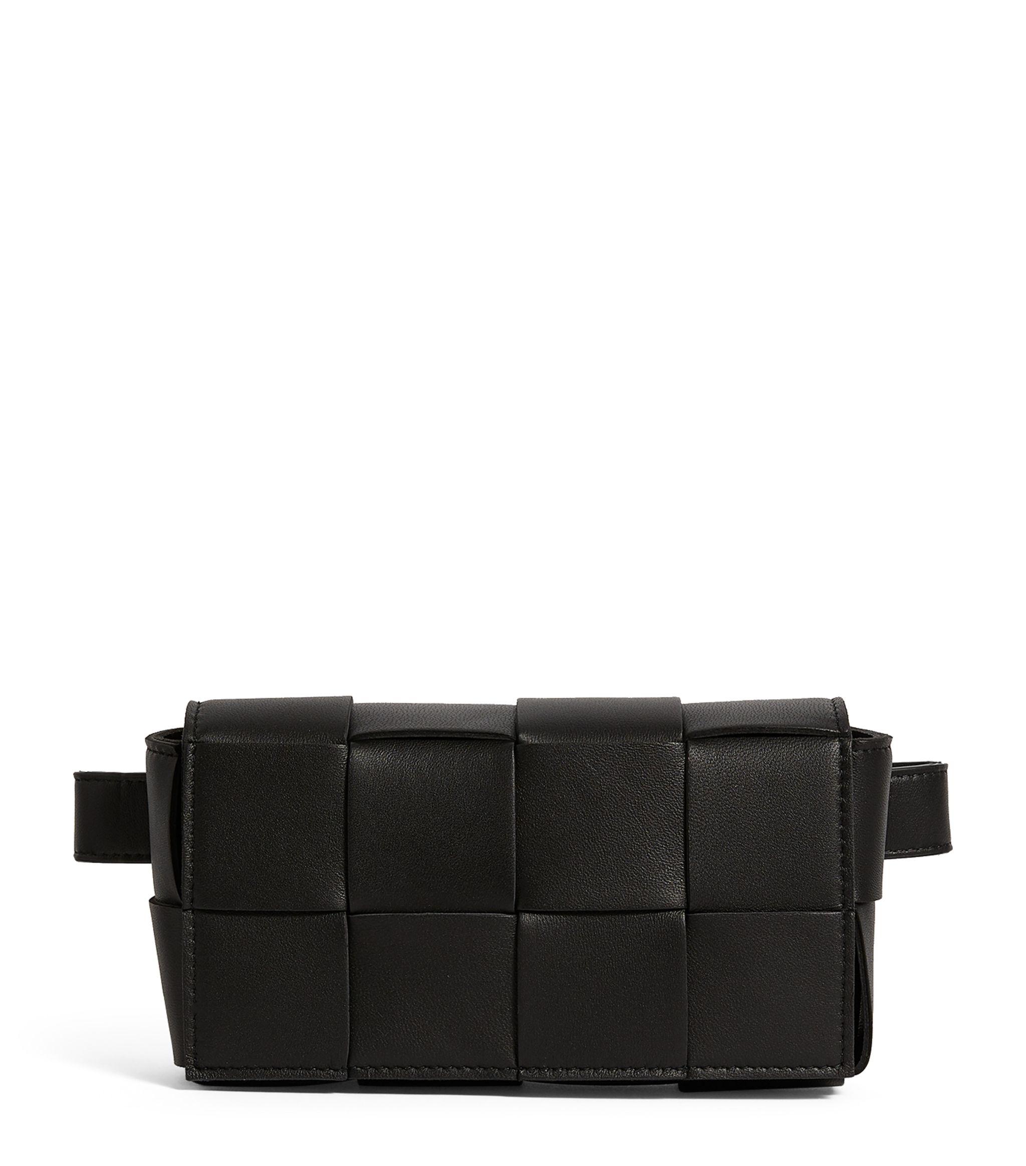 Bottega Veneta Leather Cassette Belt Bag in Black - Lyst