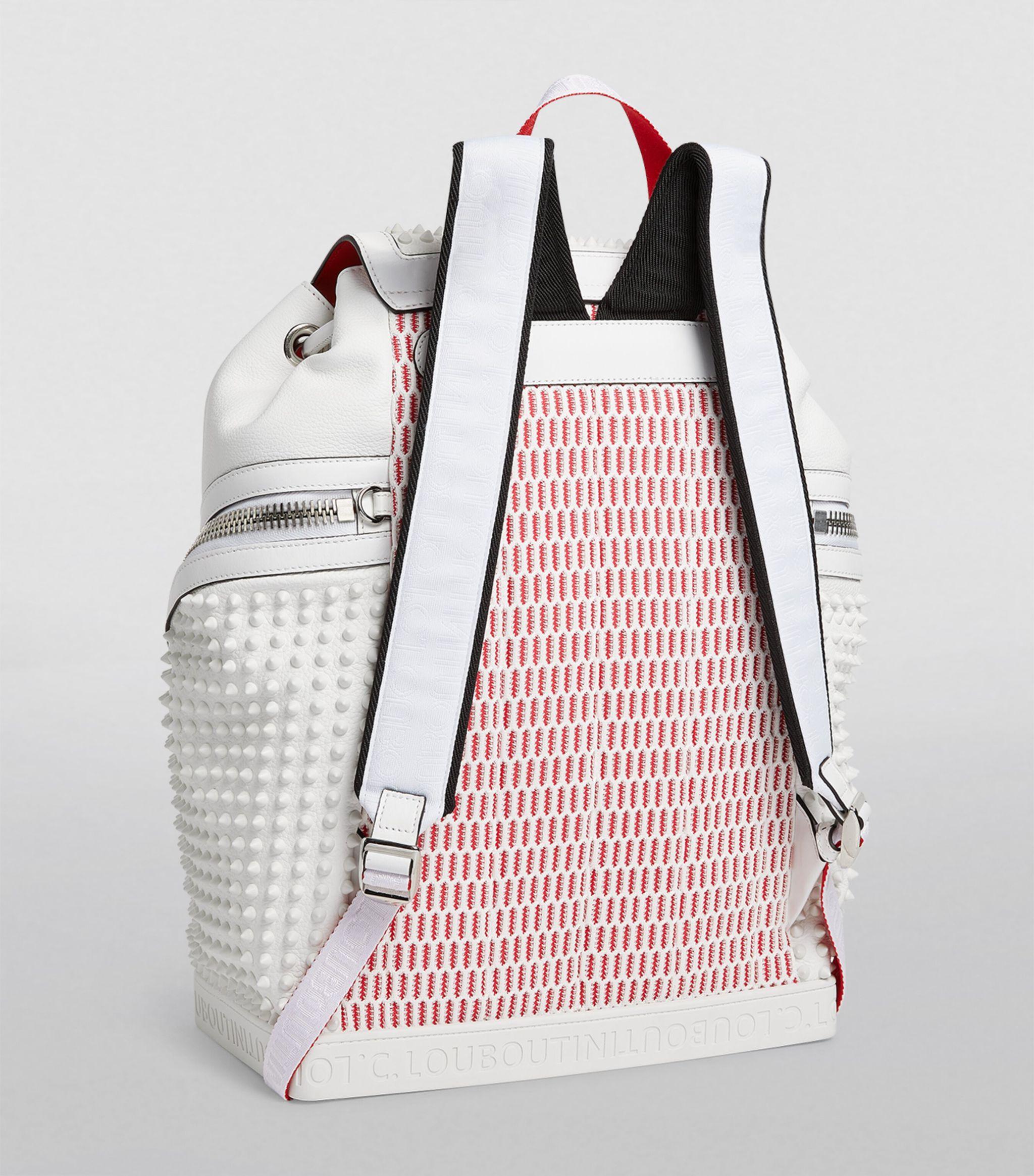 Christian Louboutin Explorafunk Leather Backpack in White for Men