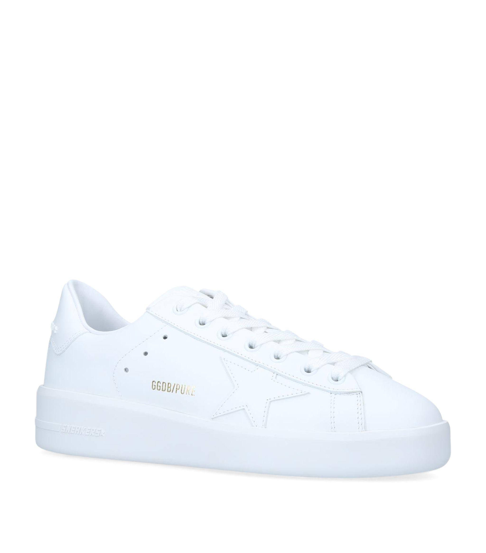 Golden Goose Deluxe Brand Leather Pure Star Sneakers in White - Lyst