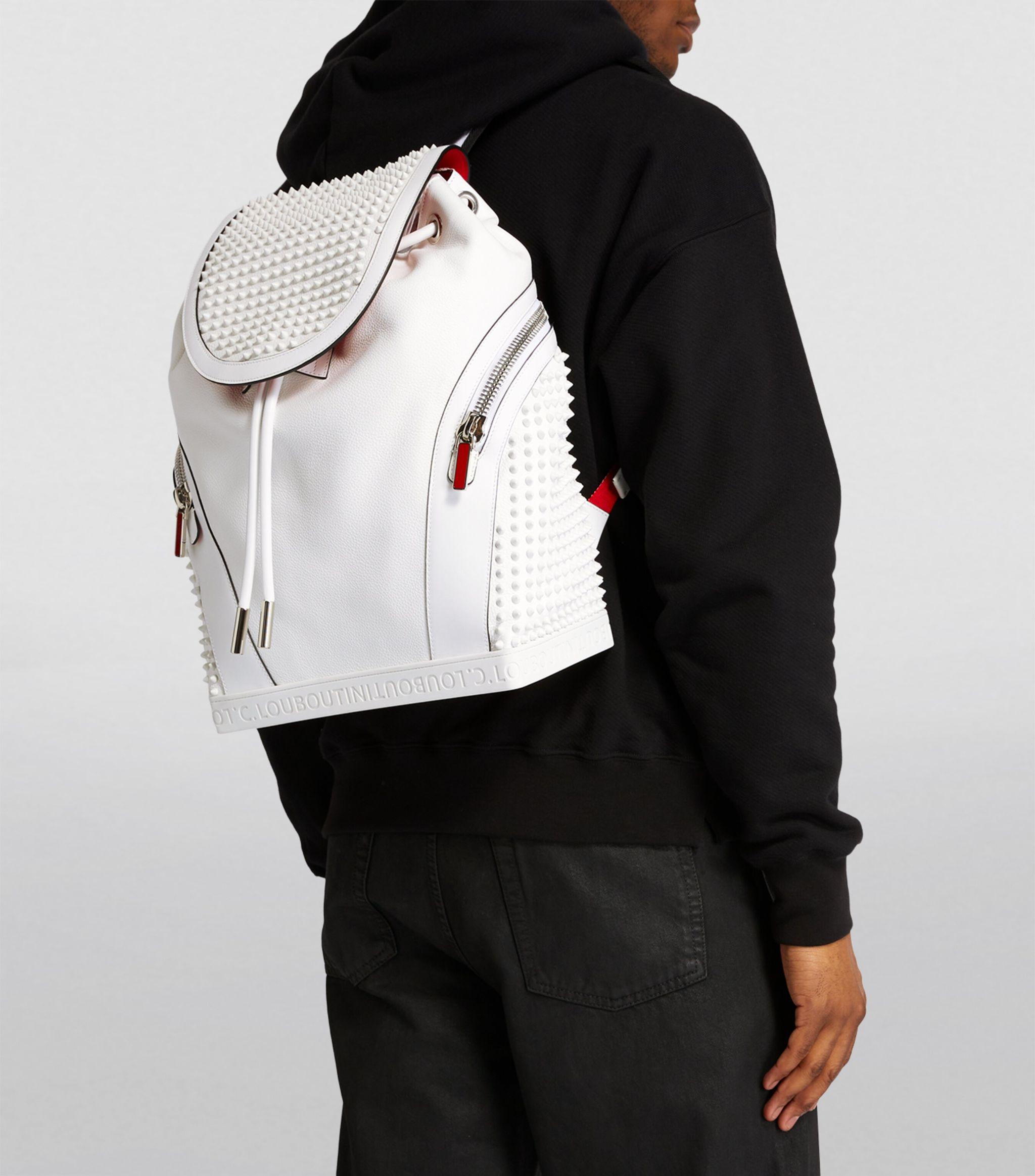 Christian Louboutin Explorafunk Leather Backpack in White for Men