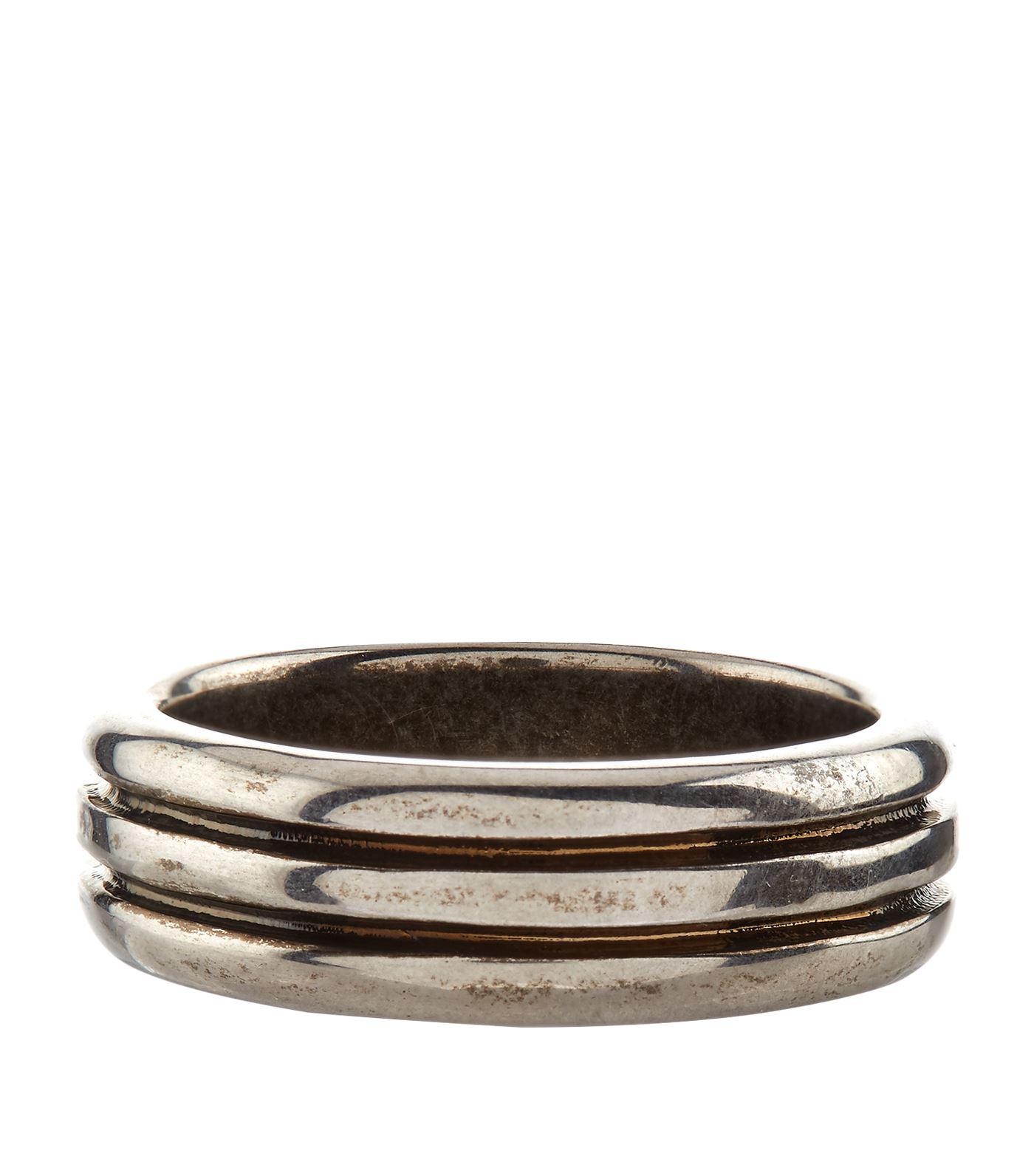 Givenchy Logo Ring in Silver (Metallic) for Men - Lyst
