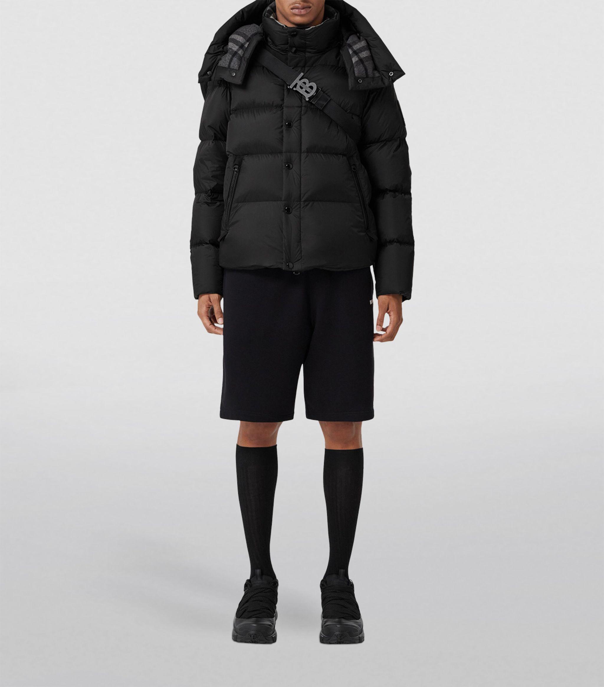 Burberry Detachable Sleeves Puffer Jacket in Black for Men Lyst