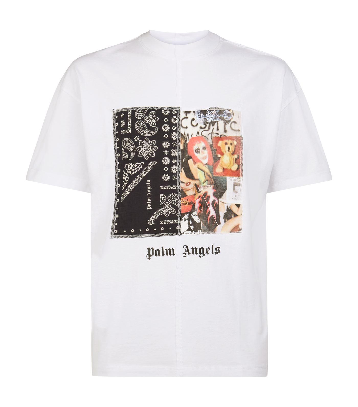 Palm Angels Bandana Collage T-shirt in White for Men - Save 38% - Lyst