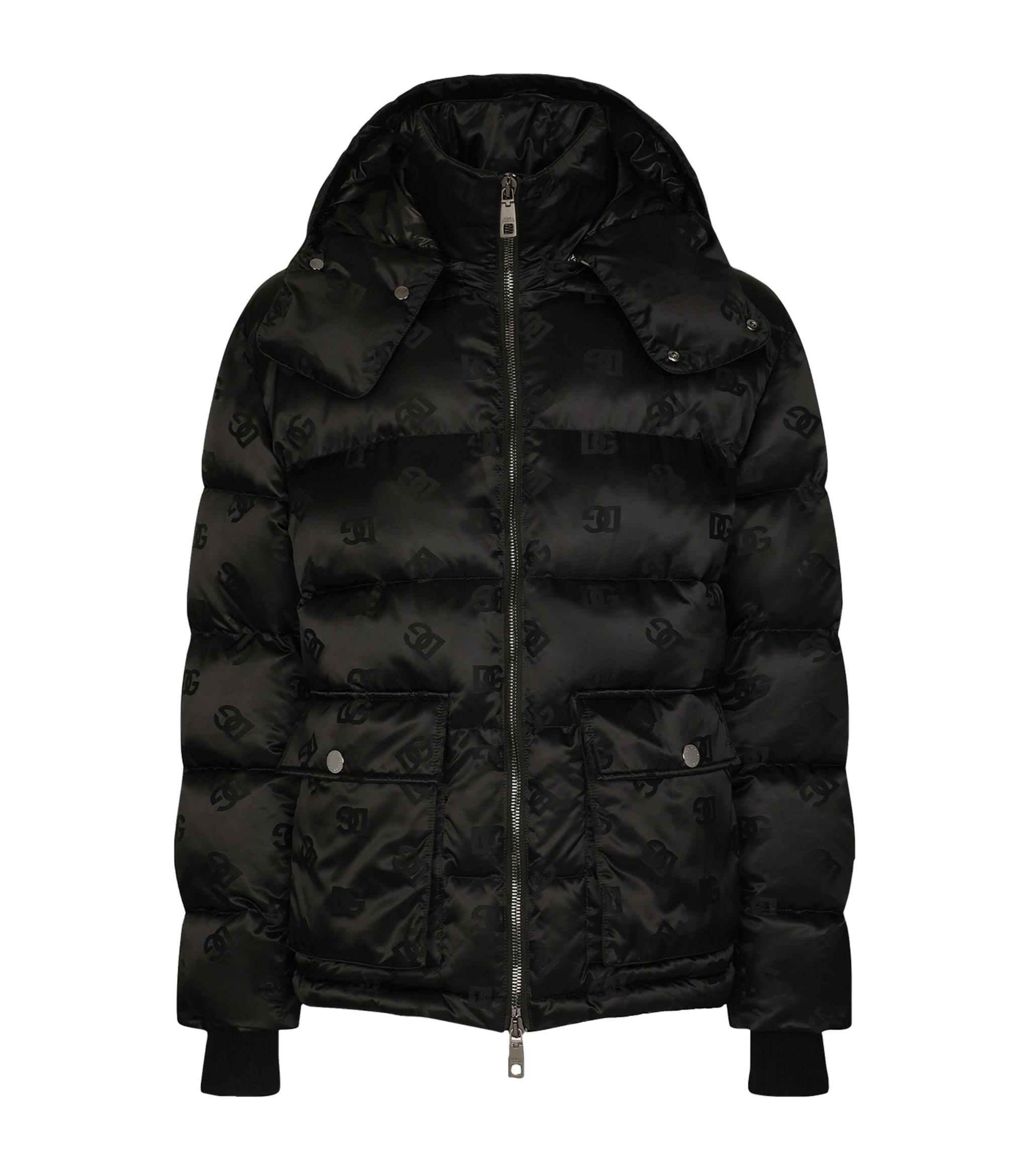 Dolce & Gabbana Dg Puffer Jacket in Black for Men | Lyst