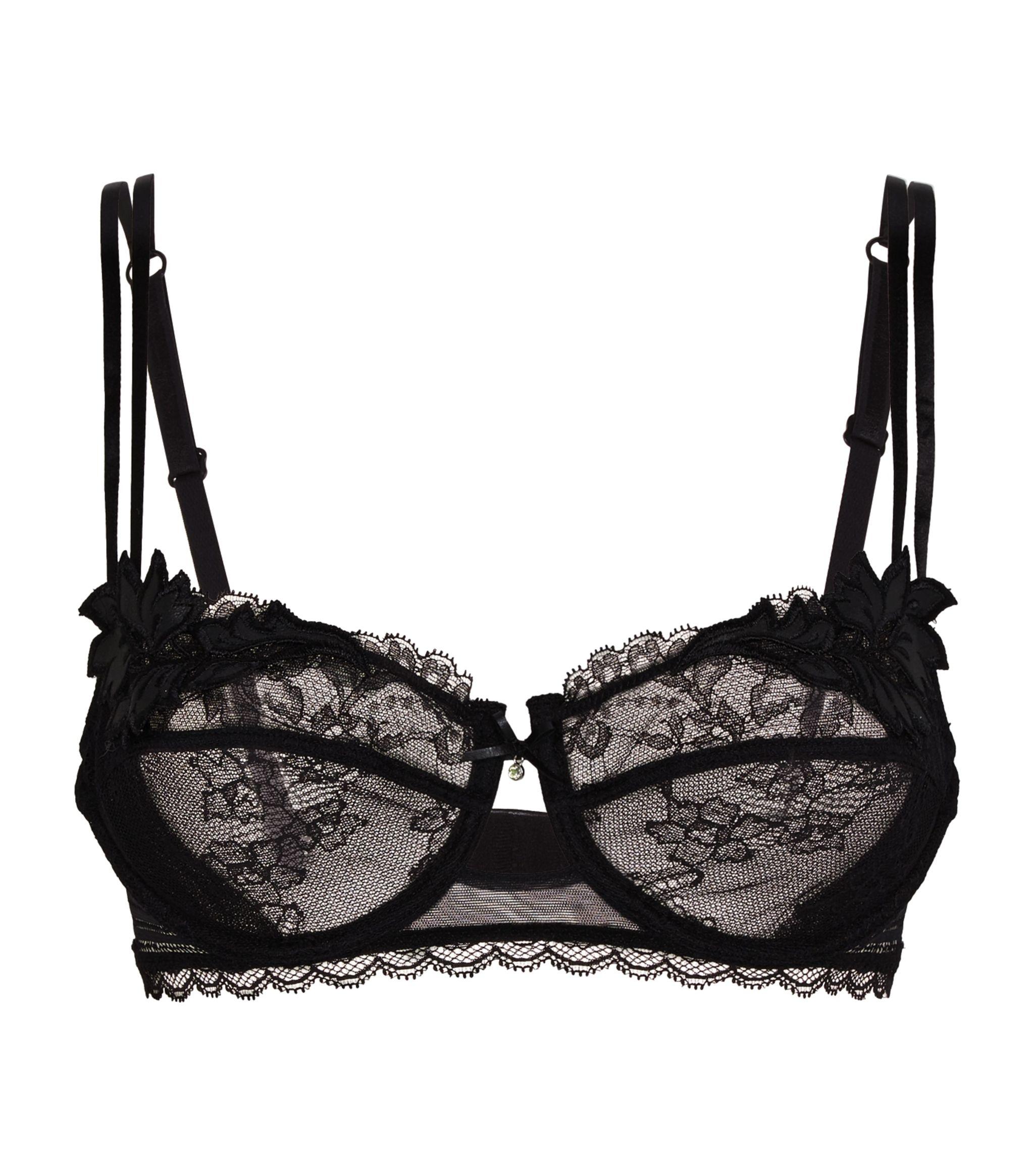 Lise Charmel Sexy Rebelle Lace Half-cup Bra in Black - Lyst
