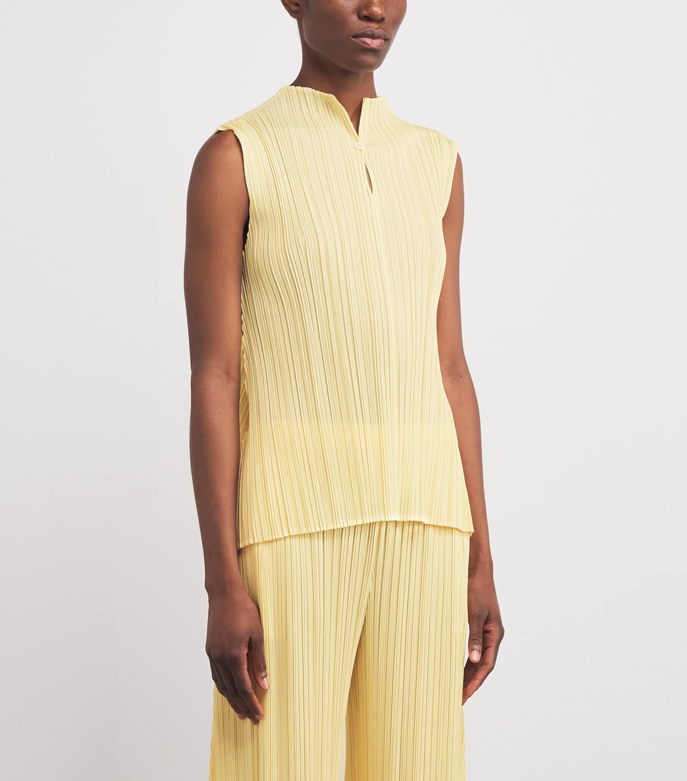 Pleats Please Issey Miyake Mellow Pleats Top in Yellow | Lyst Canada