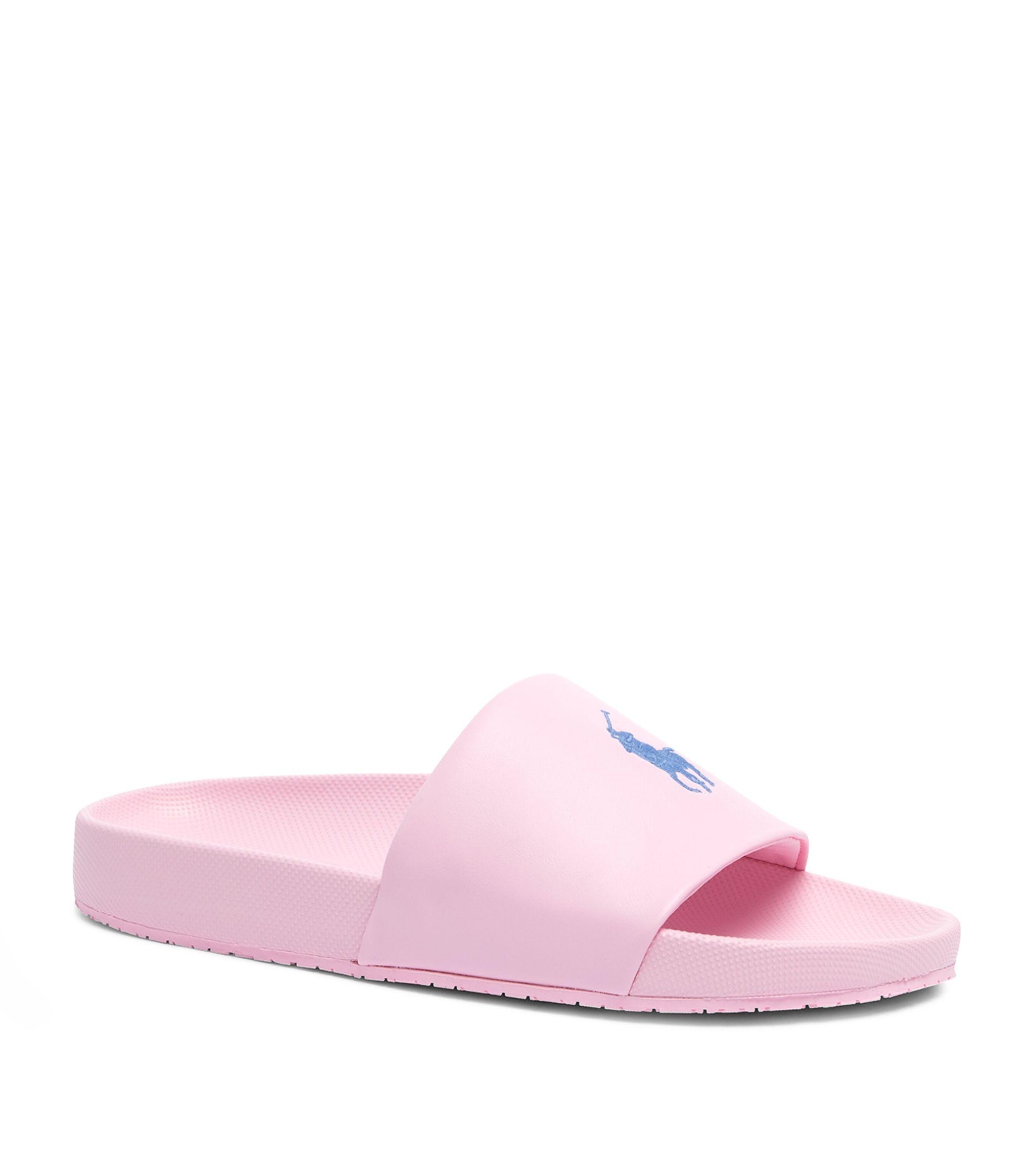 Pink polo slides Clearance