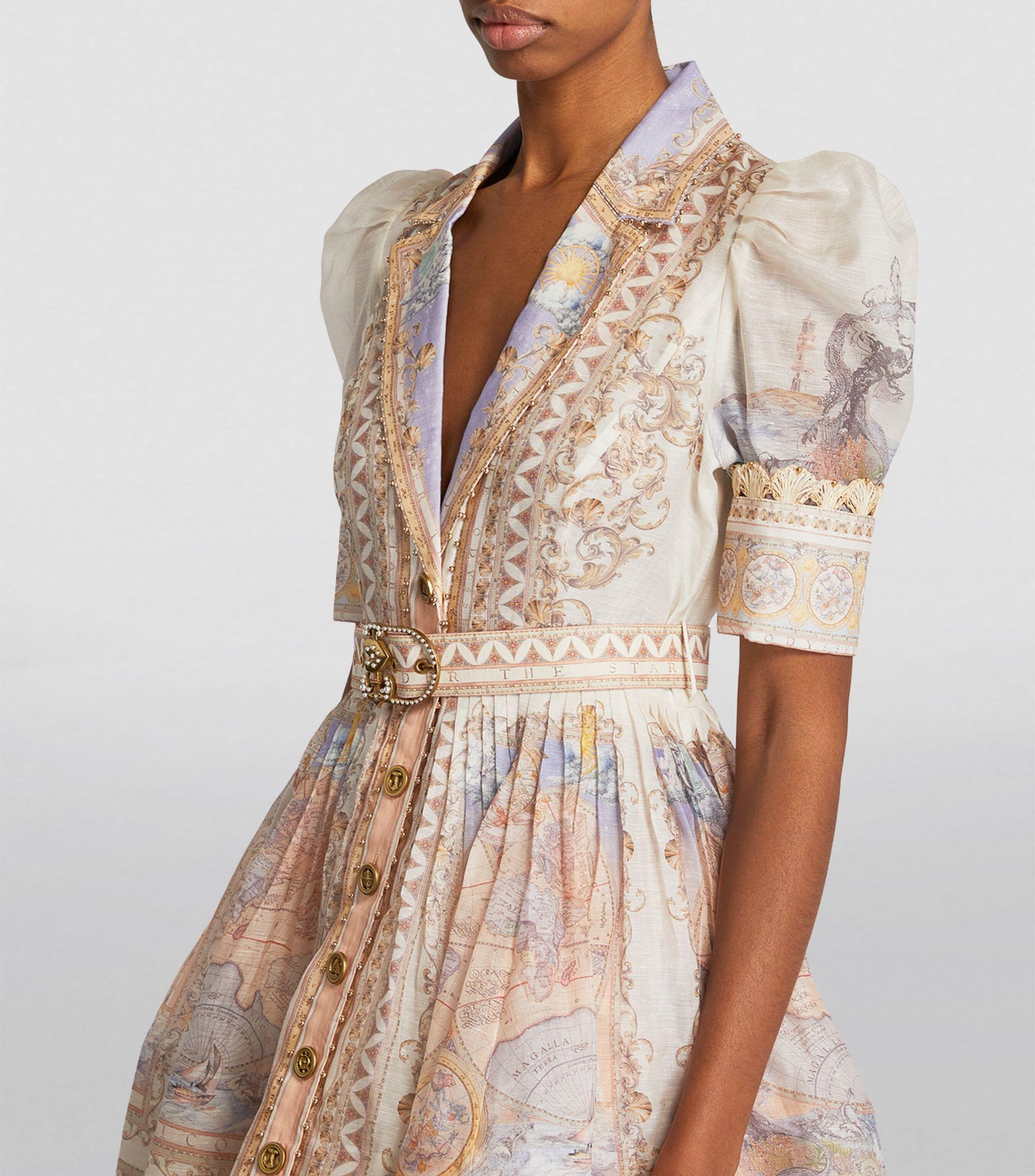 Zimmermann High Tide Mini Dress in Natural | Lyst