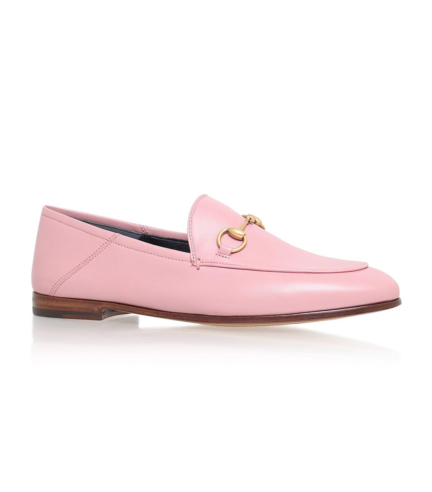 Gucci Leather Horsebit Loafers in Pink | Lyst