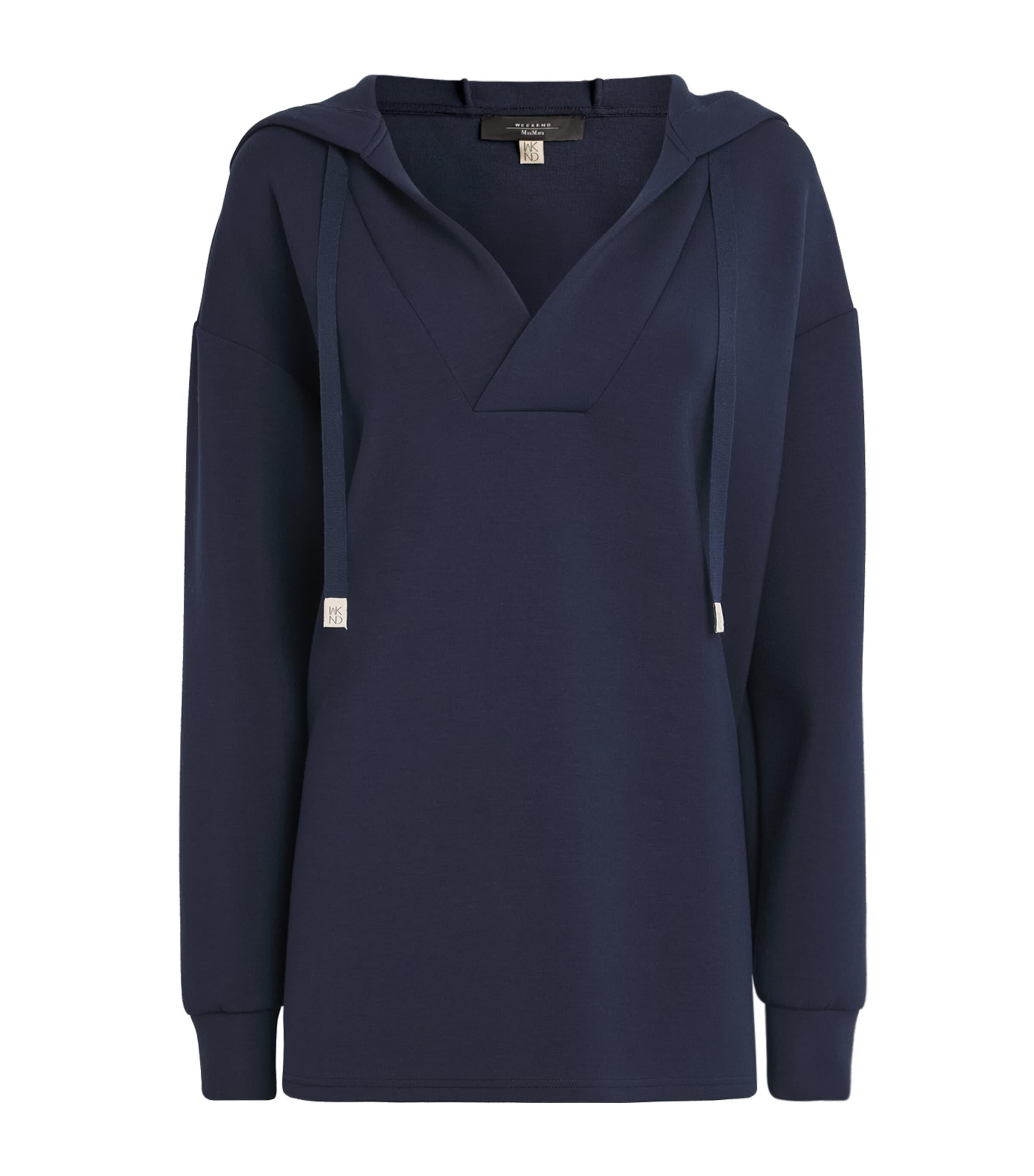 Max Mara　コットンスウェットフーディ　ネイビー Max Maraコットンスウェットフーディネイビー