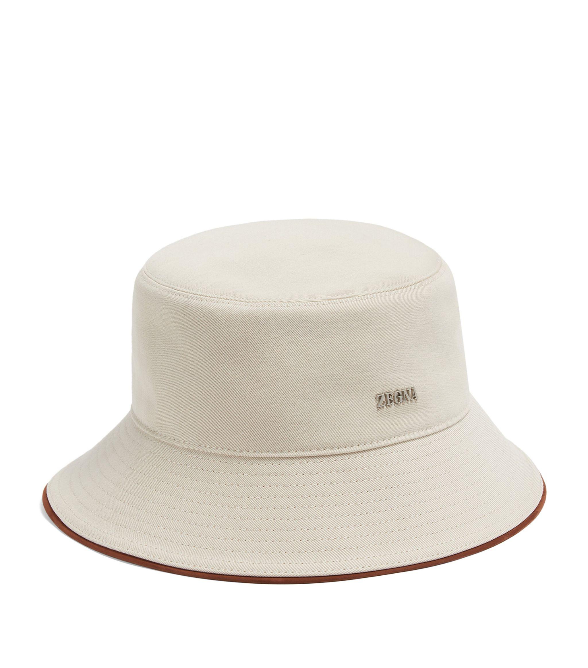 Logo-Appliquéd Linen Bucket Hat