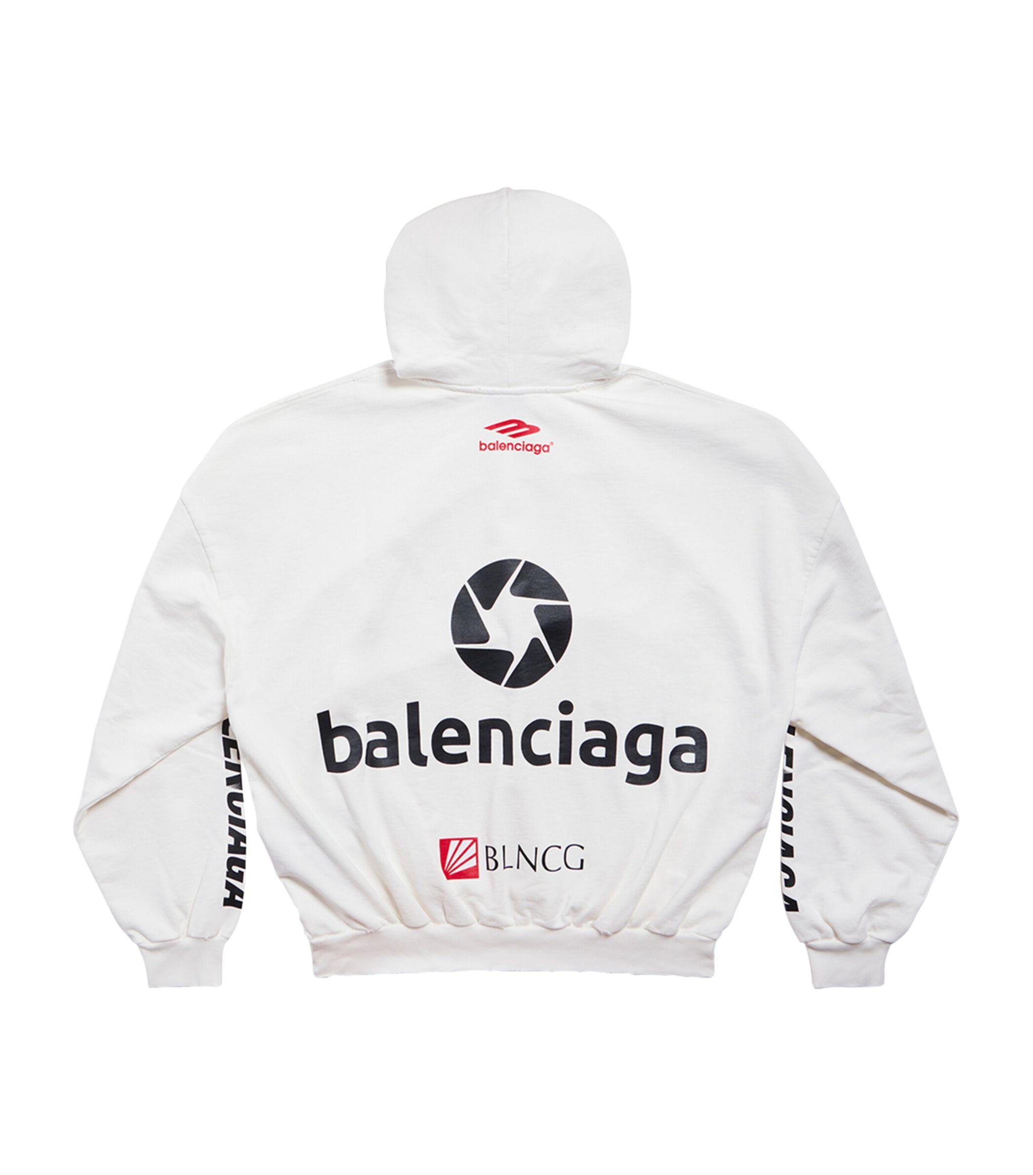 Balenciaga Oversized Top League Hoodie in White for Men | Lyst Balenciaga Oversized Top League Hoodie in White for Men | Lyst