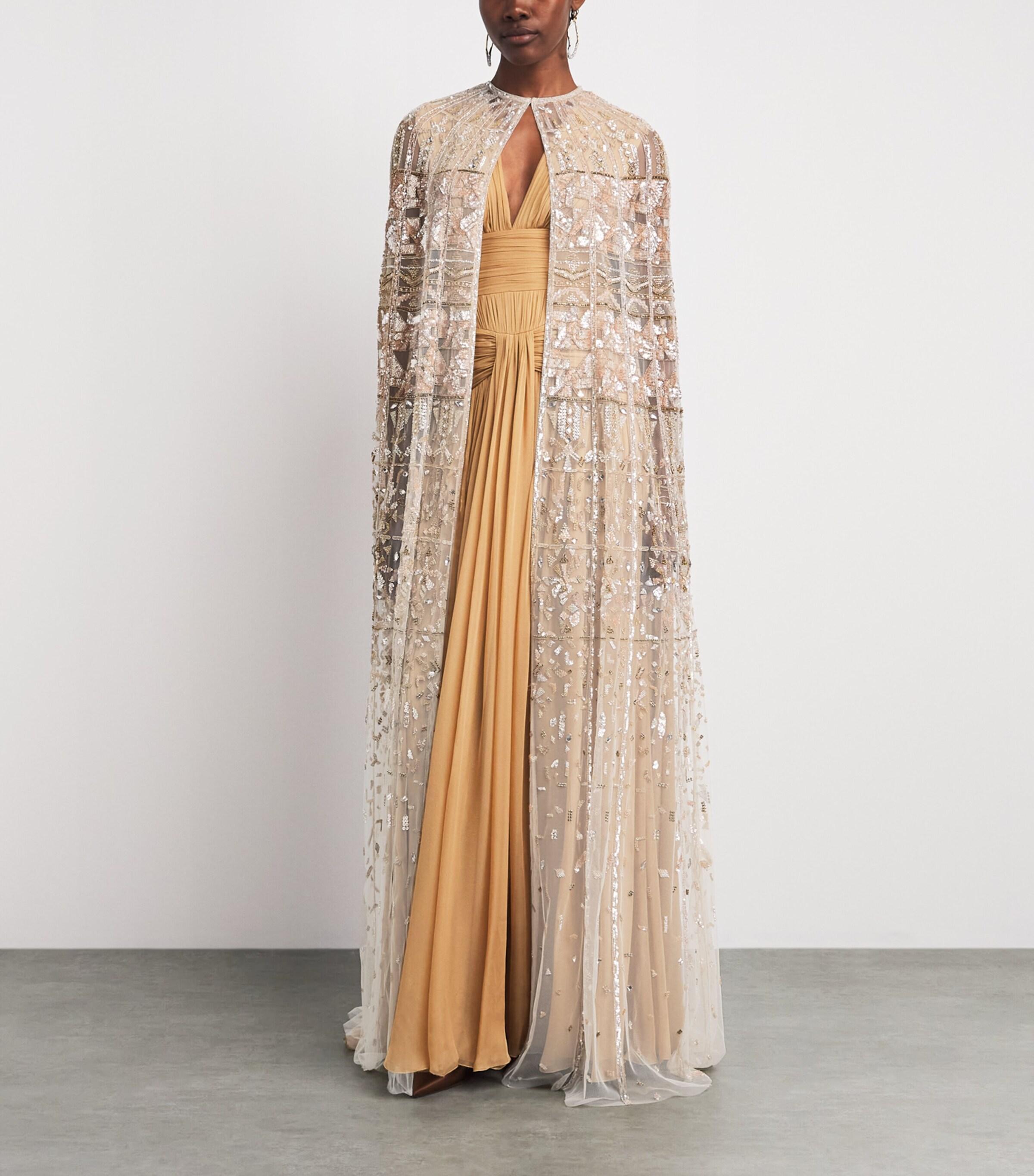 sachin and babi light blue dress Zuhair Murad Chiffon Gown | Green