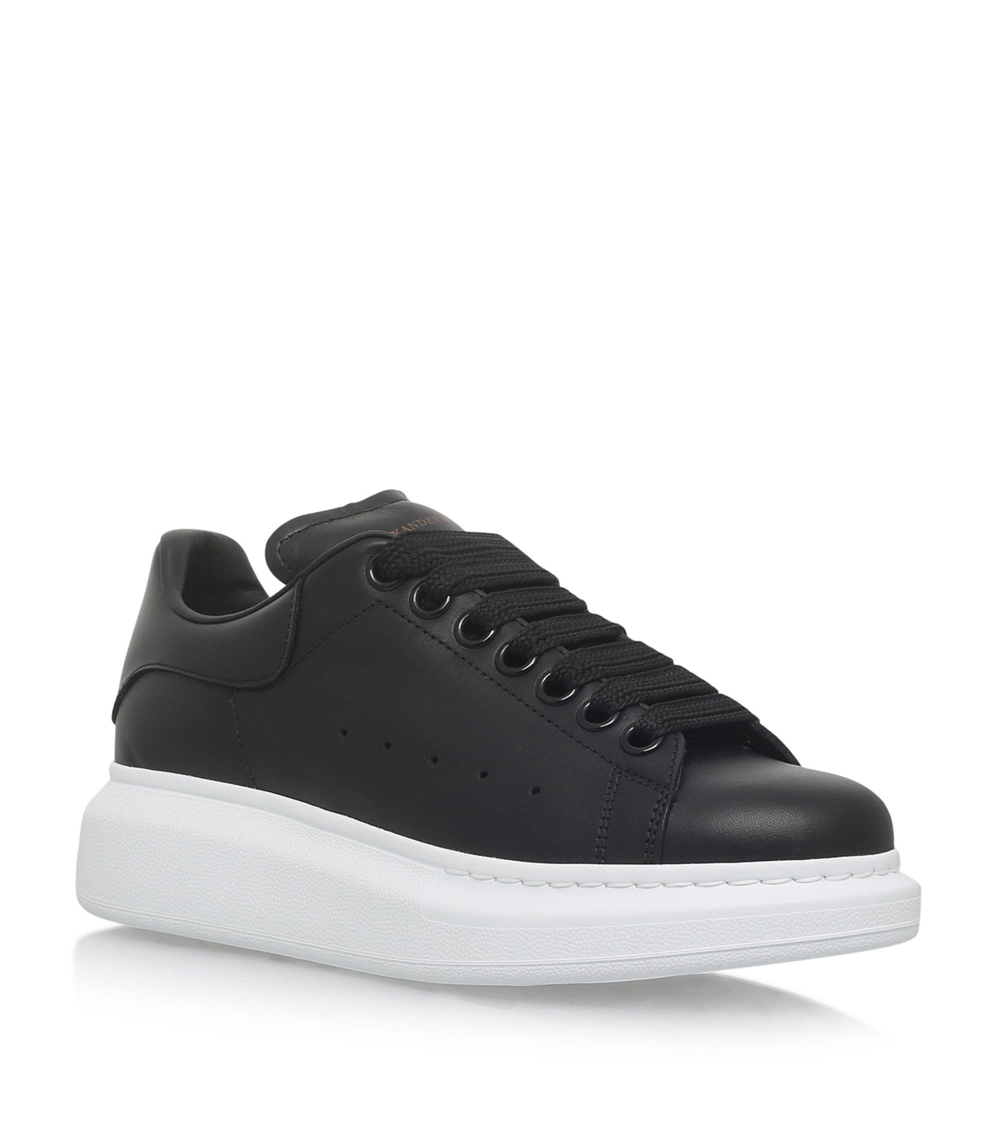 alexander mcqueen runway leather and suede platform trainers