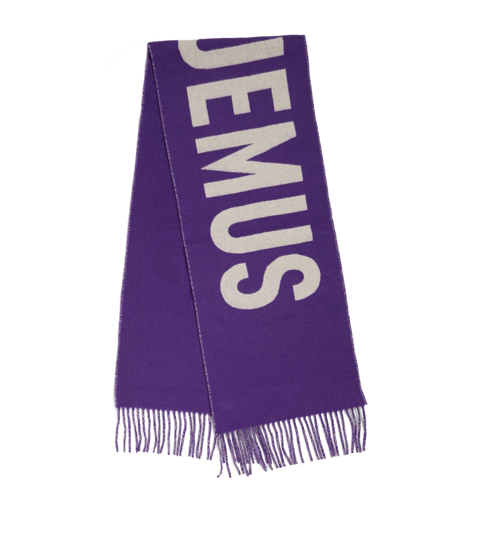 Jacquemus Logo Print L'écharpe Scarf in Purple | Lyst