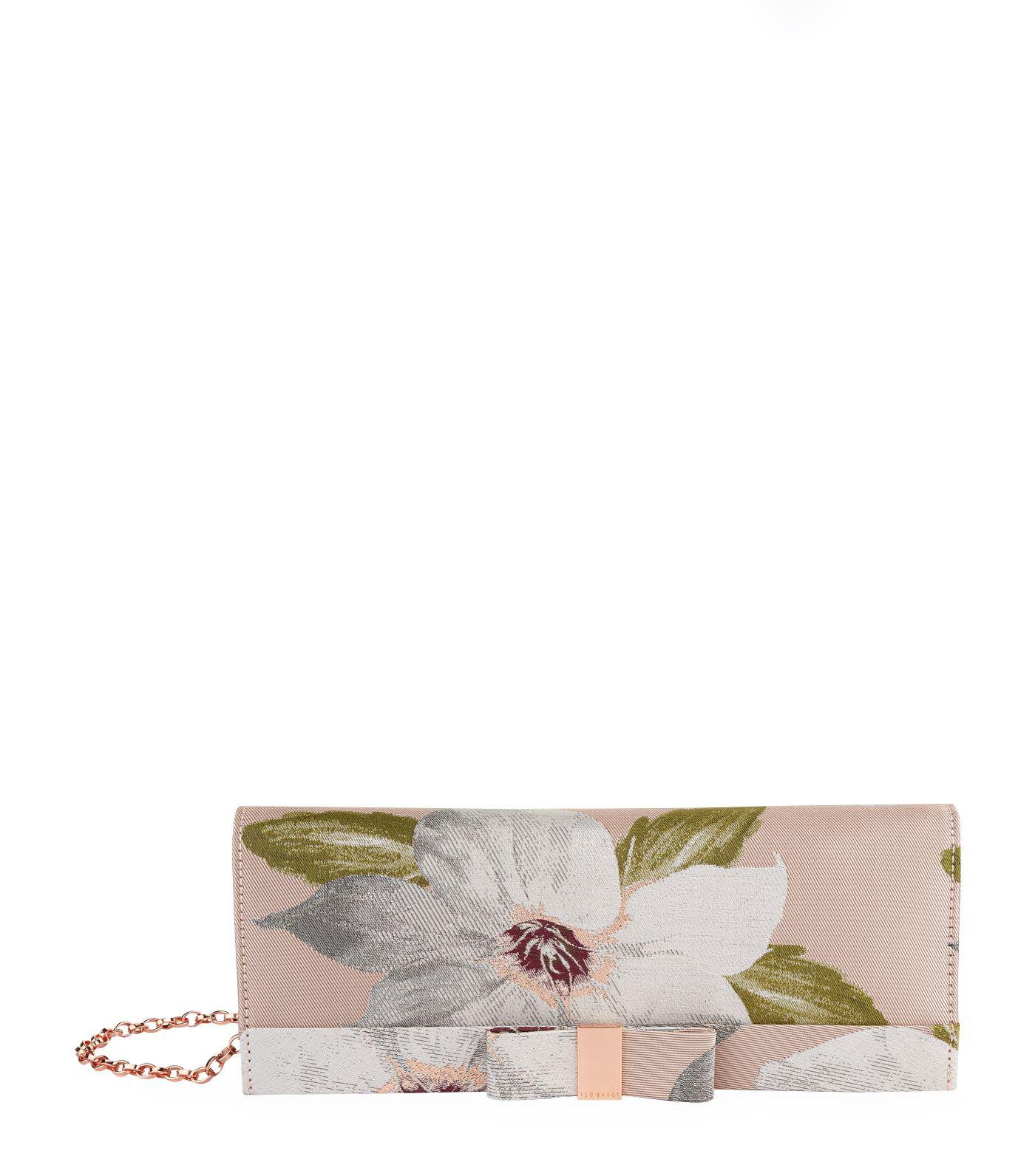 ted baker floral clutch bag