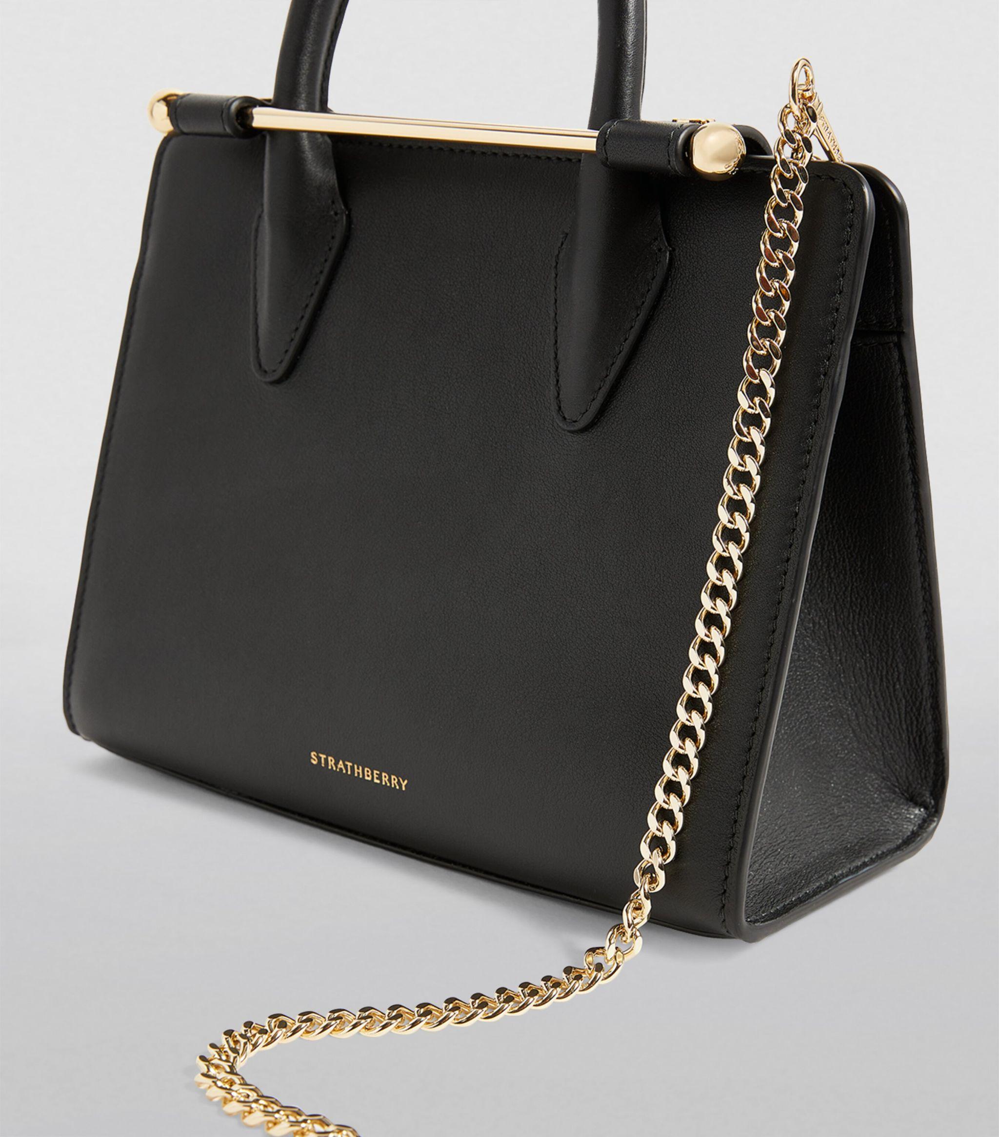 Strathberry Mini Leather Tote Bag in Black Lyst UK