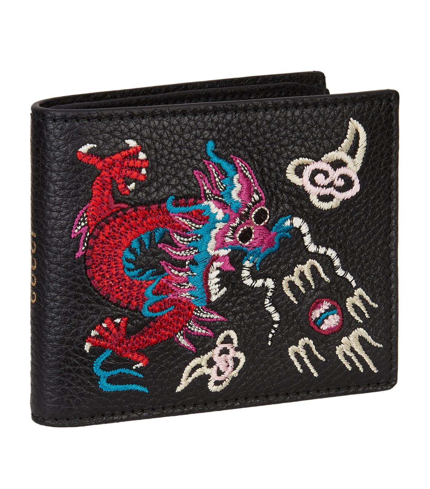 Gucci Leather Embroidered Dragon 