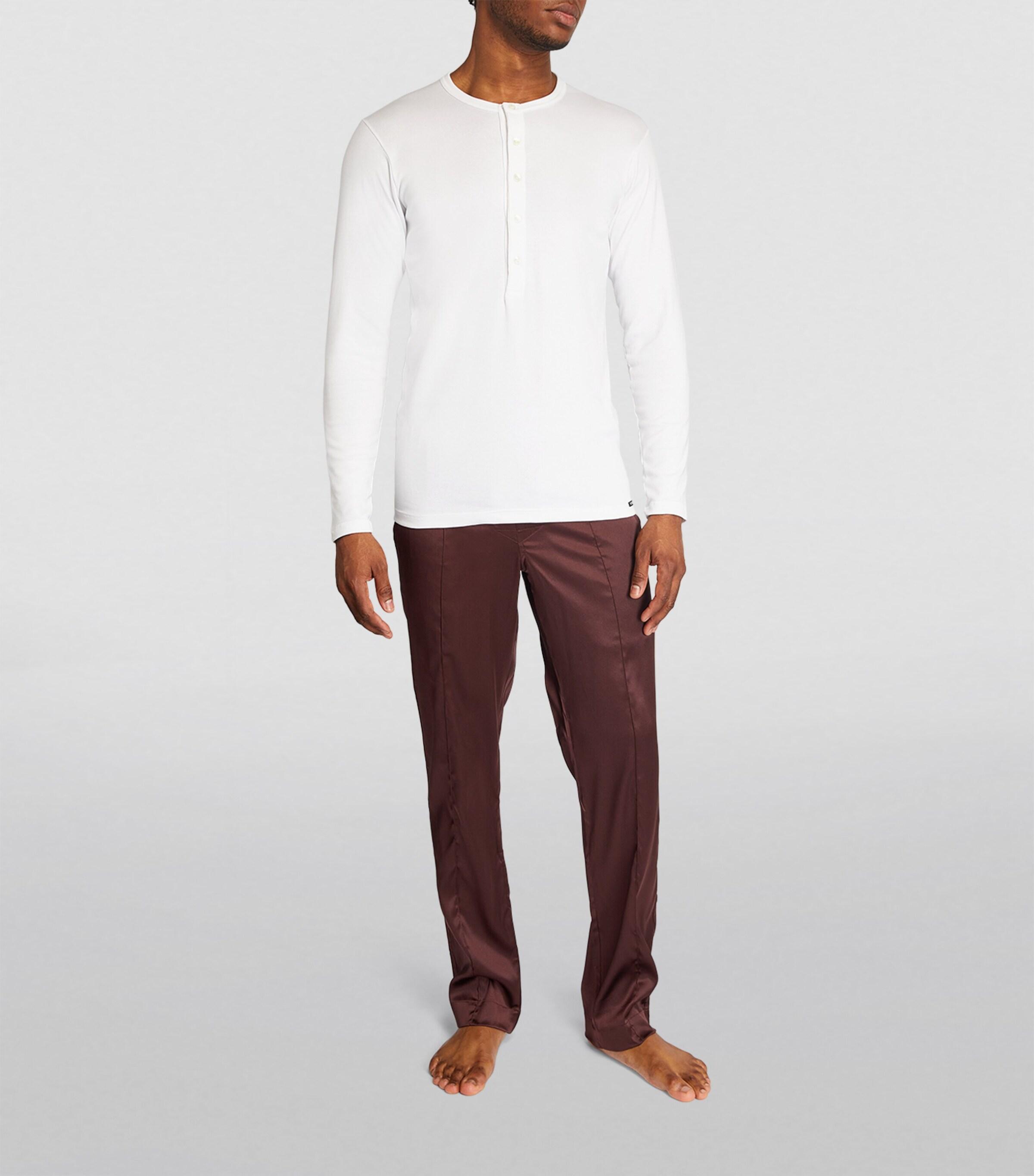 Tom Ford Henley Lounge Shirt in White for Men Lyst UK