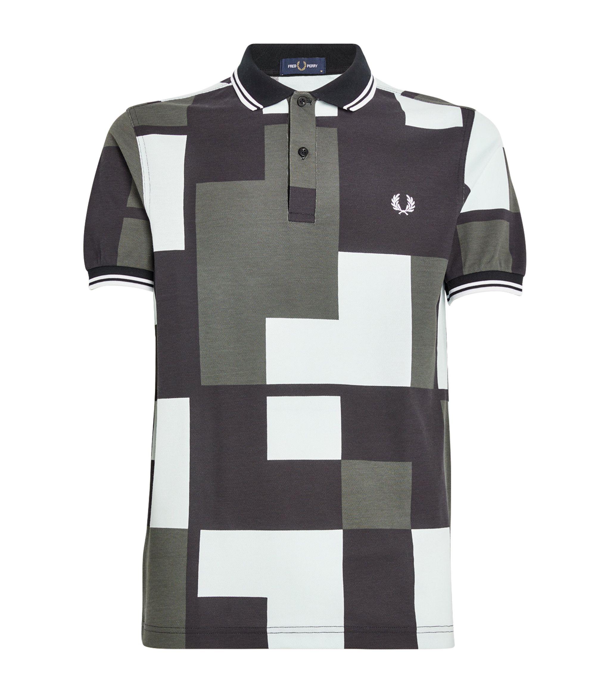 Fred Perry Cotton Pixel Polo Shirt for Men | Lyst