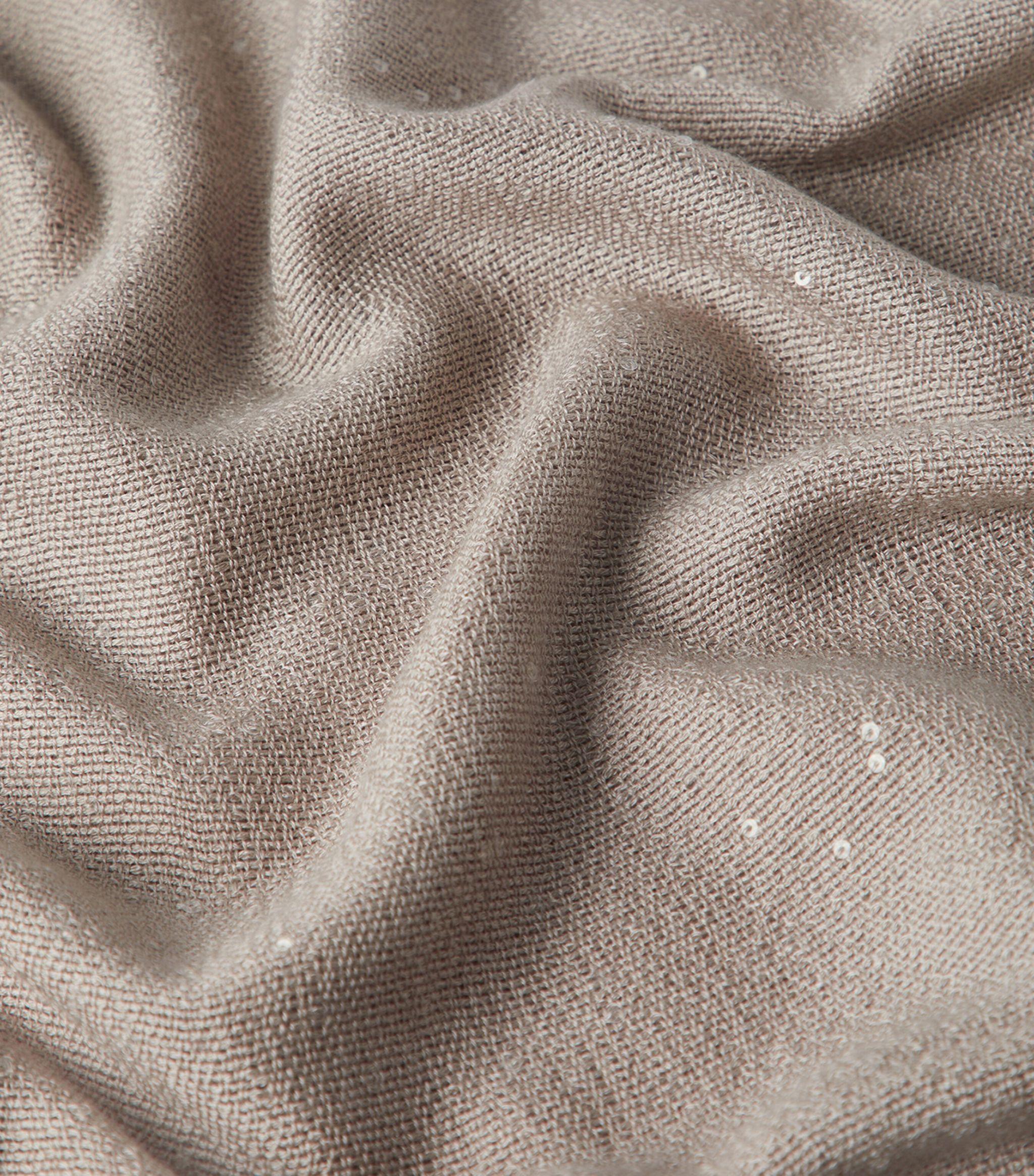 Cashmere And Silk Scarf in Brown - Brunello Cucinelli