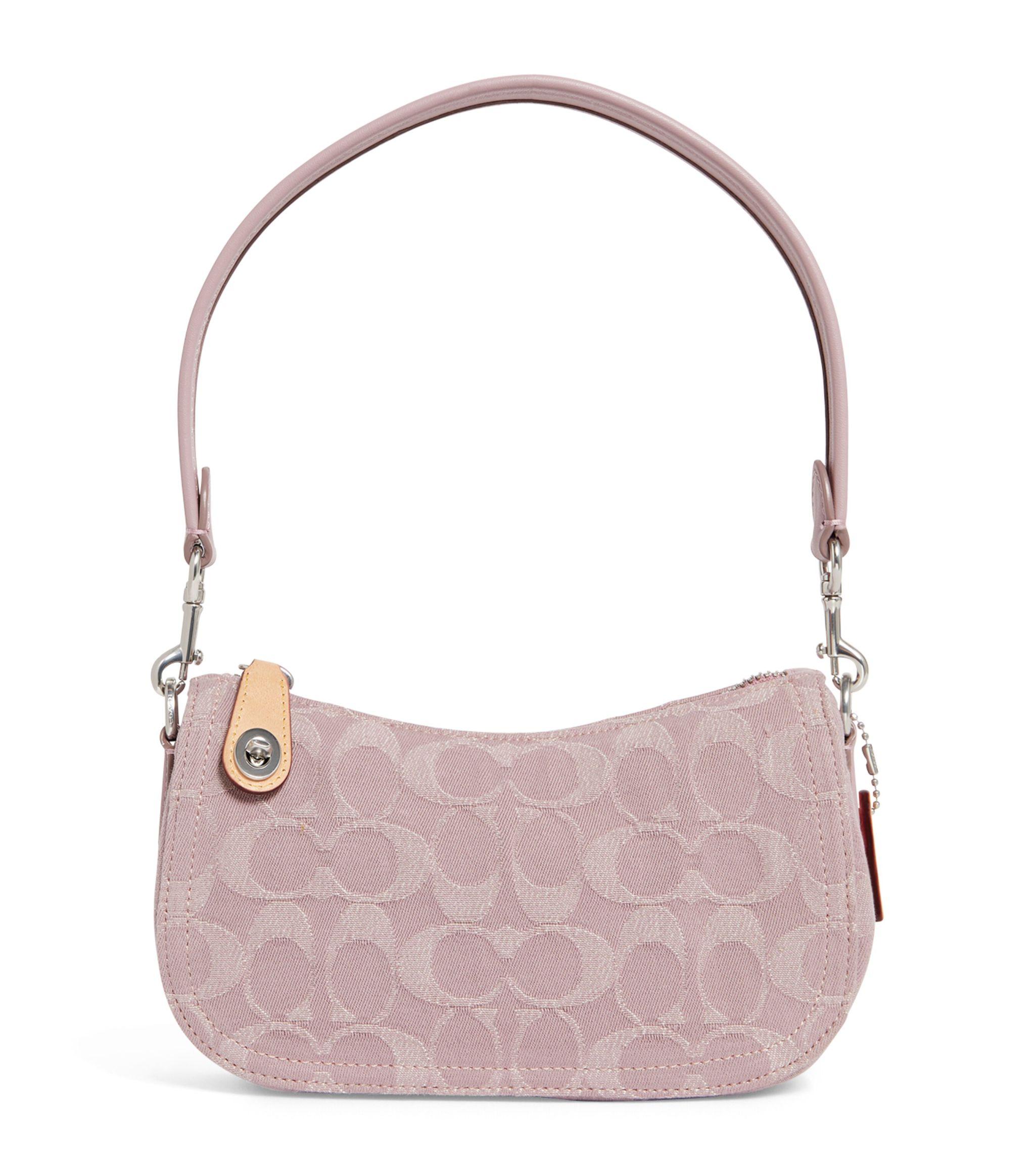 COACH Denim Swinger Shoulder Bag in Pink