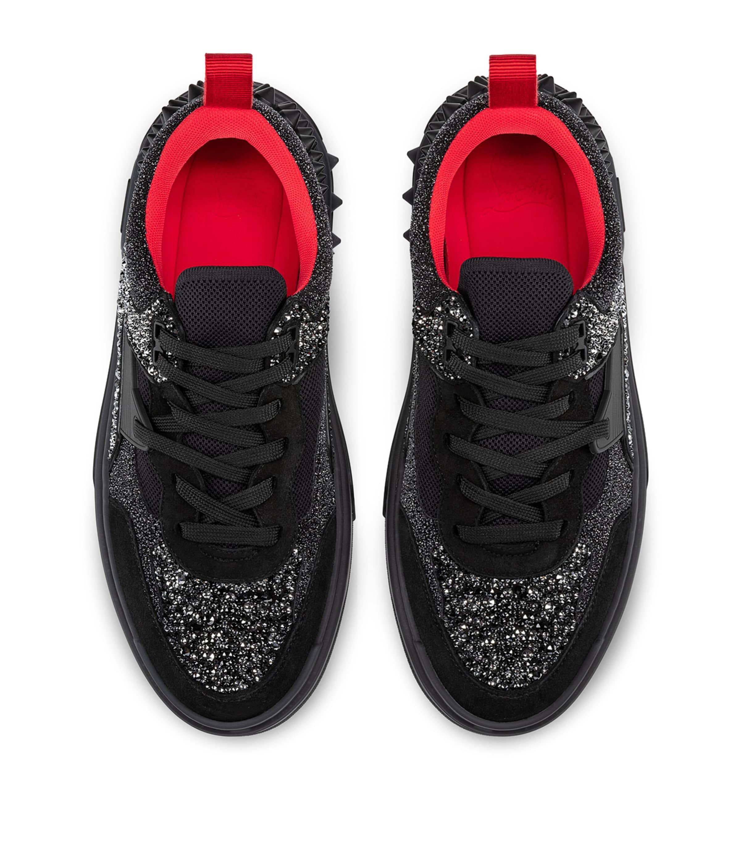 Christian Louboutin Astroloubi Strass Sneakers in Black for