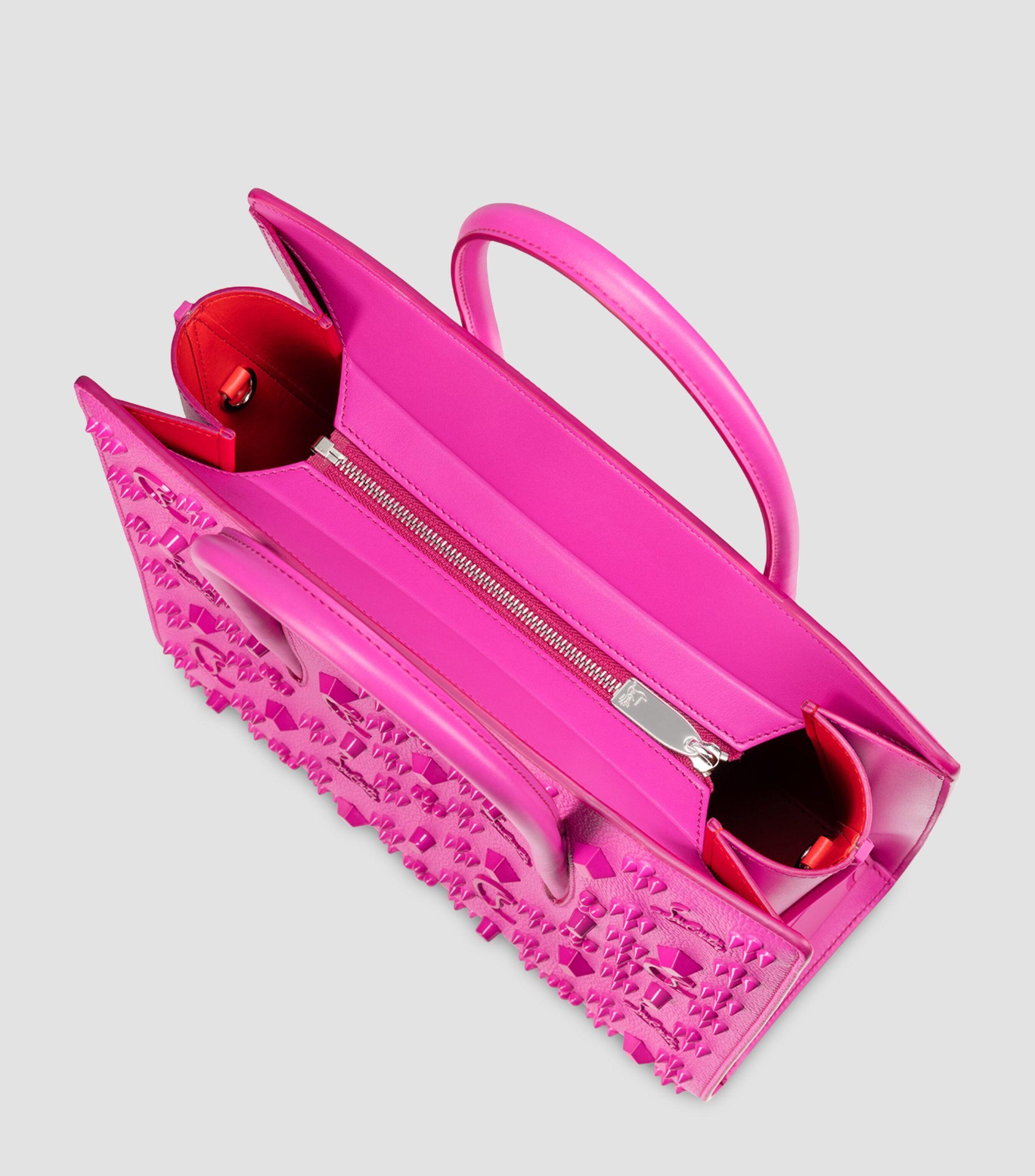 Christian Louboutin Paloma Calfskin Top-handle Bag in Pink | Lyst
