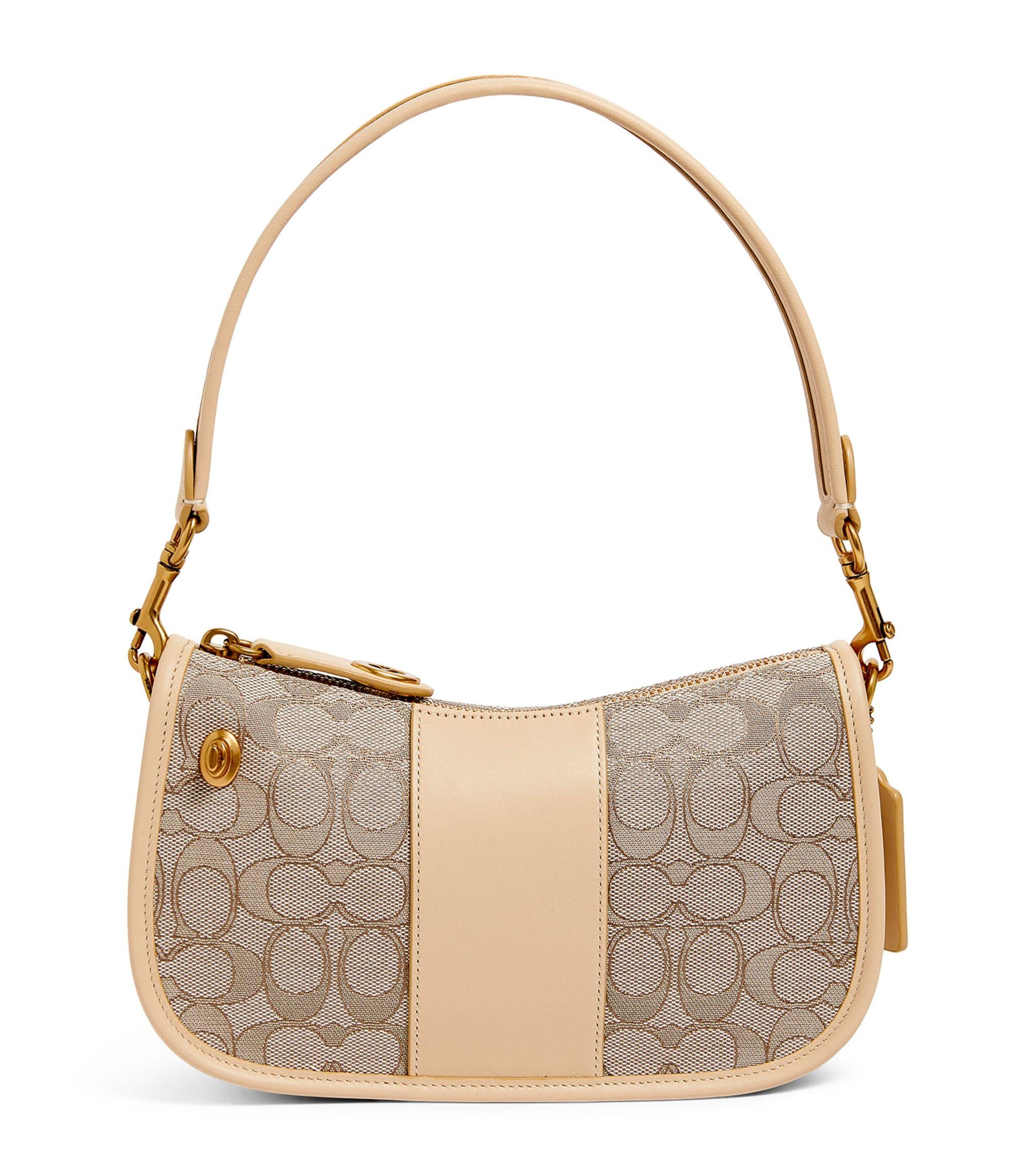 COACH Leather Signature Swinger Shoulder Bag in Grey (Gray) Lyst