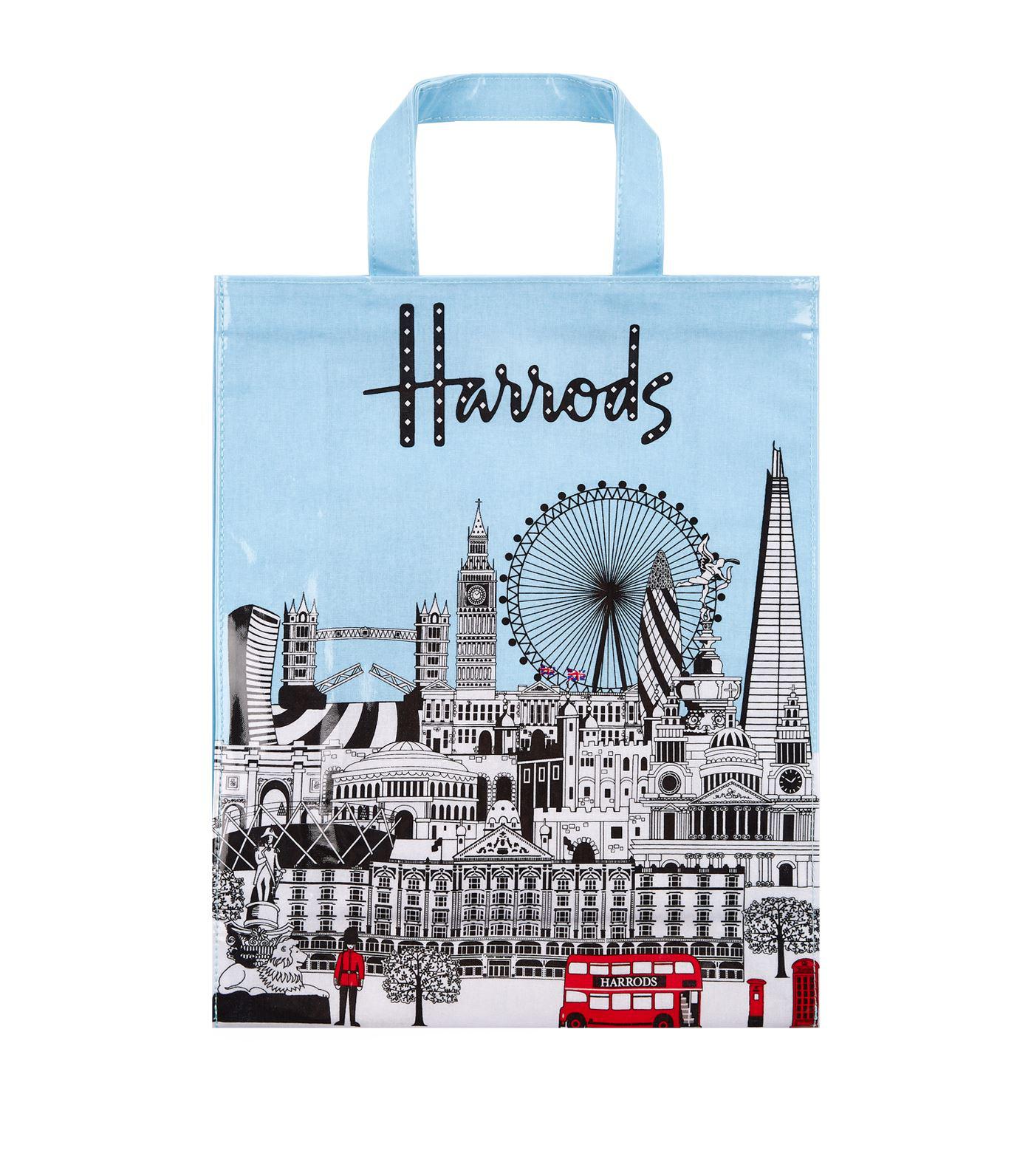 Harrods Cotton Medium Bold London Shopper Bag in Blue - Lyst
