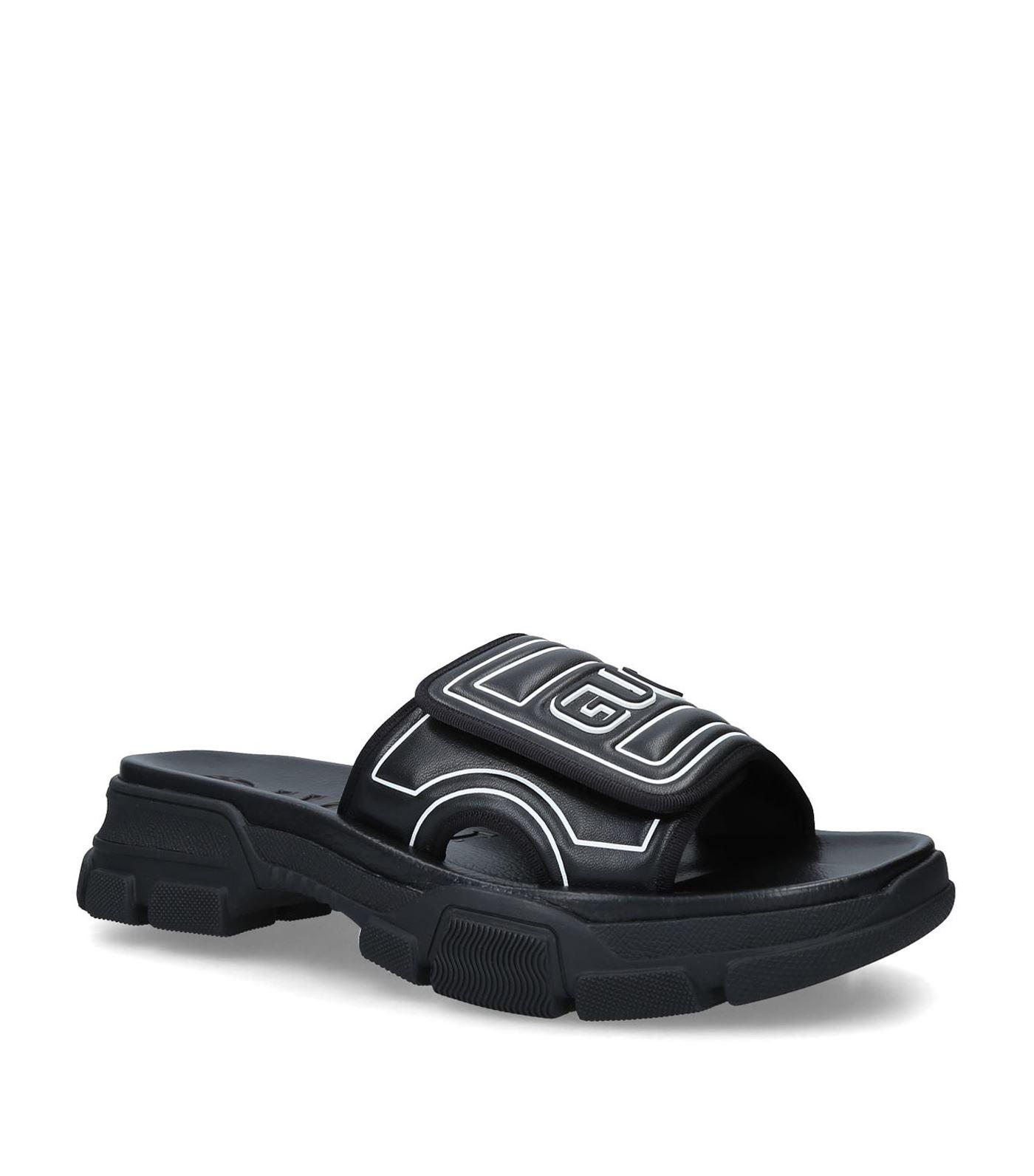 Gucci Aguru Trek Slides in Black for Men | Lyst