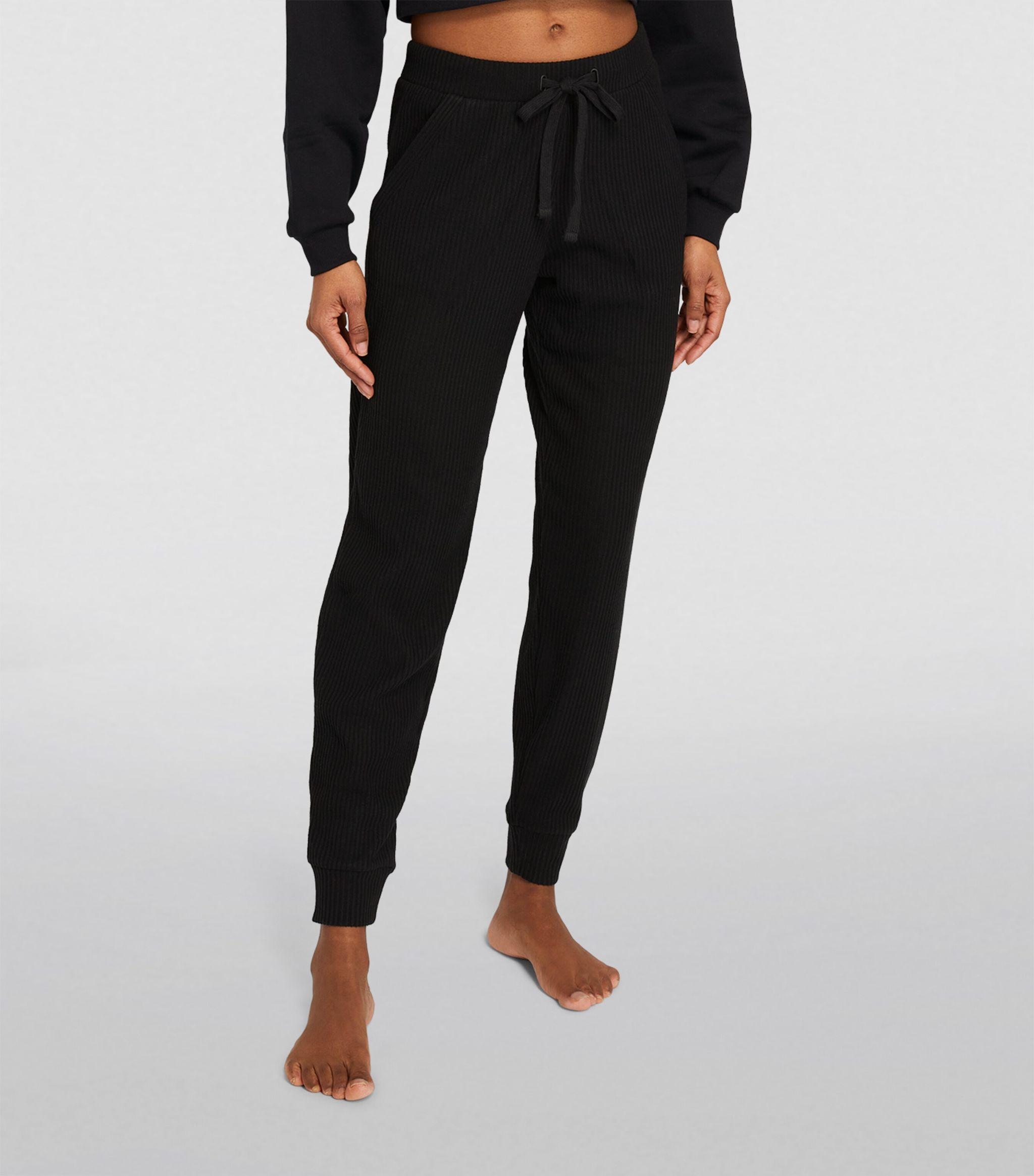 Alo Yoga Ribbed Muse Sweatpants in Black